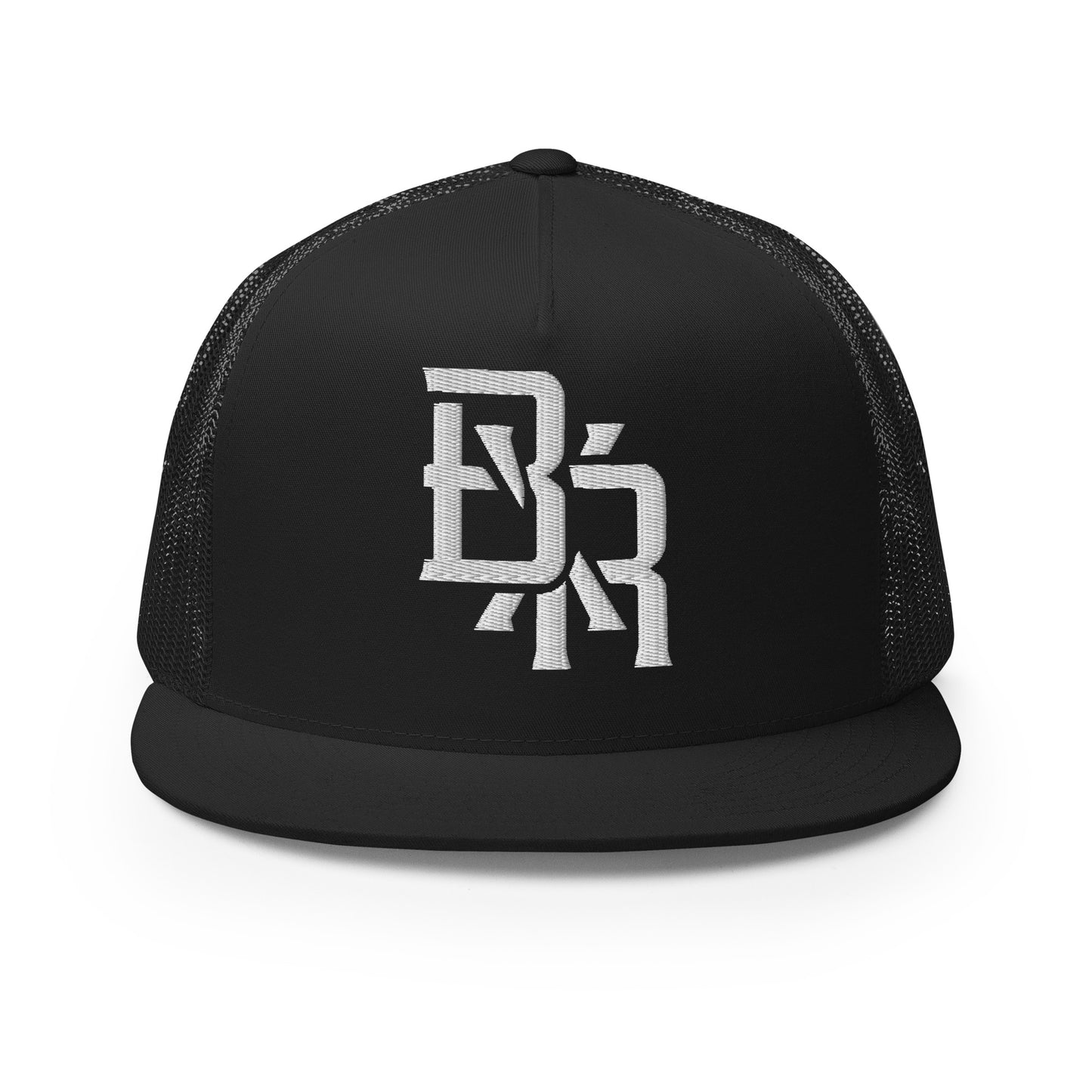 "BXR" Five Panel Trucker Cap | Yupoong 6006 | E Luna CLASSIC Solocrest 1 White Thread Front Logo