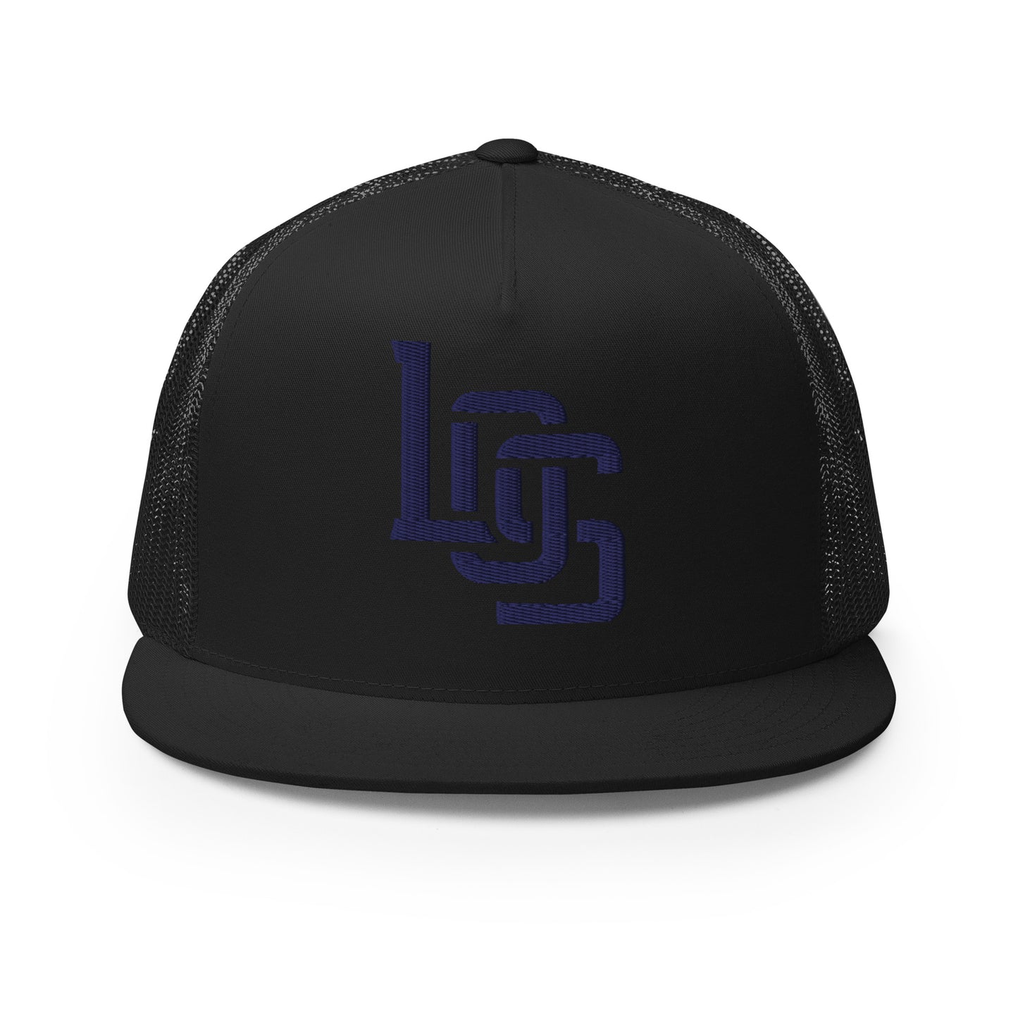 "LOS" Five Panel Trucker Cap | Yupoong 6006 | E Luna CLASSIC 1 Navy Thread Front Logo