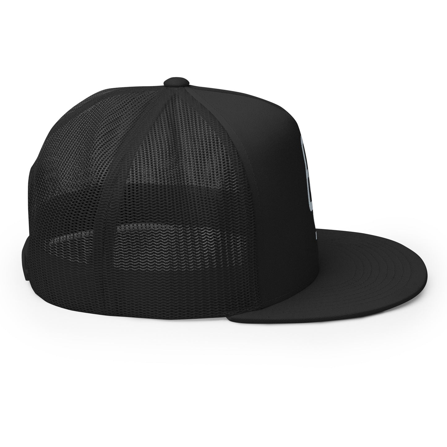 "619" Five Panel Trucker Cap | Yupoong 6006 | E Luna CLASSIC Solocrest 1 Grey Thread Front Logo