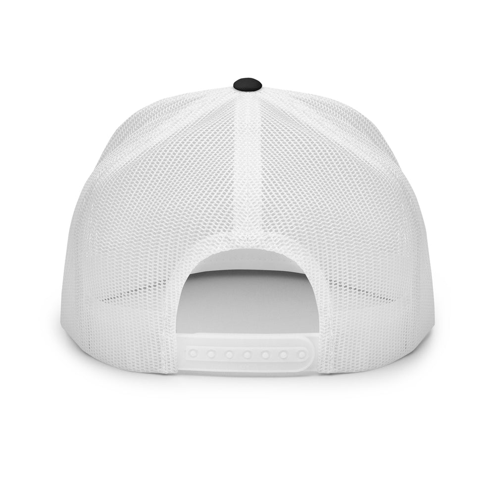 Gorra Trucker de Cinco Paneles "LOS" | Yupoong 6006 | E Luna CLASSIC 1 Hilo Blanco Logotipo Frontal