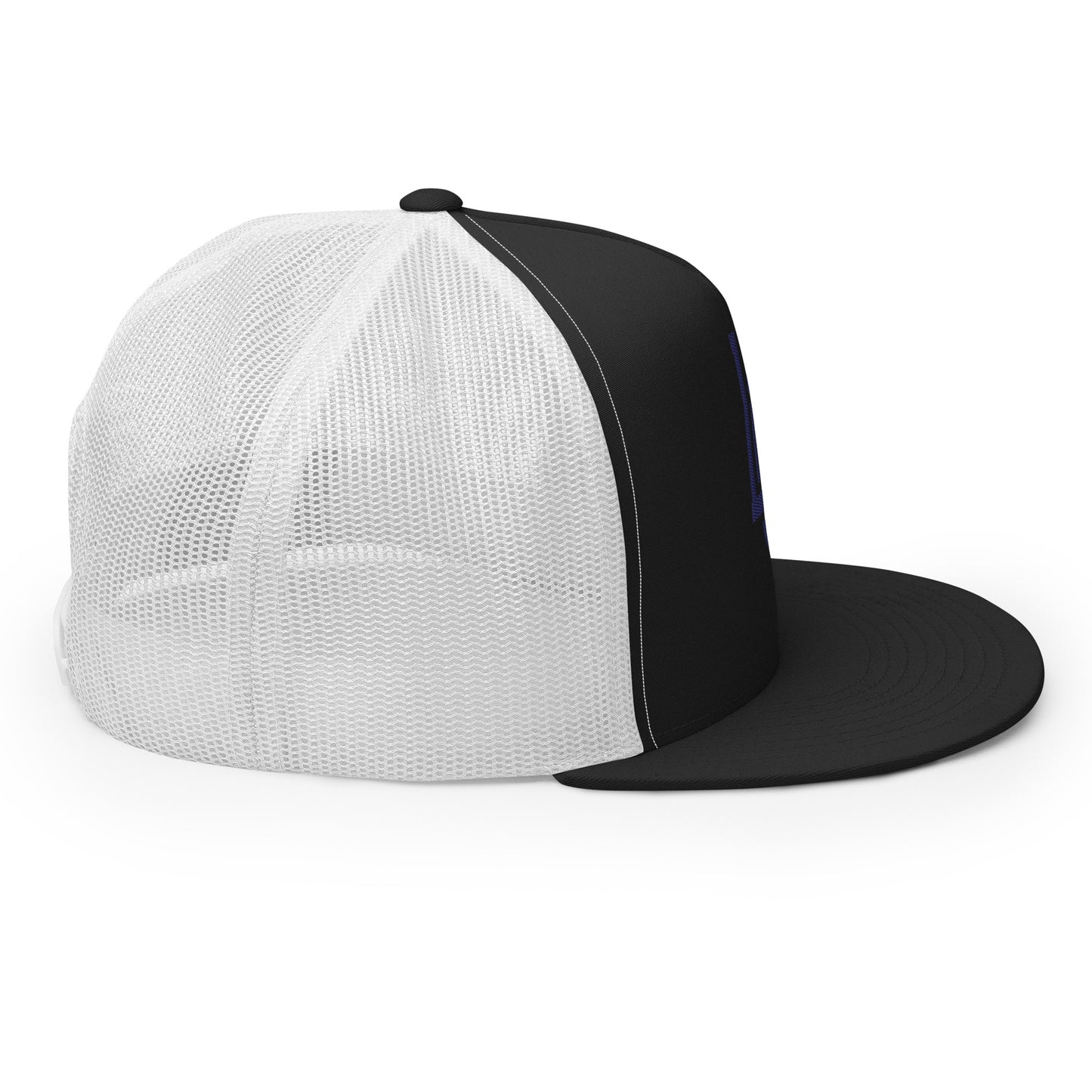 "LOS" Five Panel Trucker Cap | Yupoong 6006 | E Luna CLASSIC 1 Navy Thread Front Logo