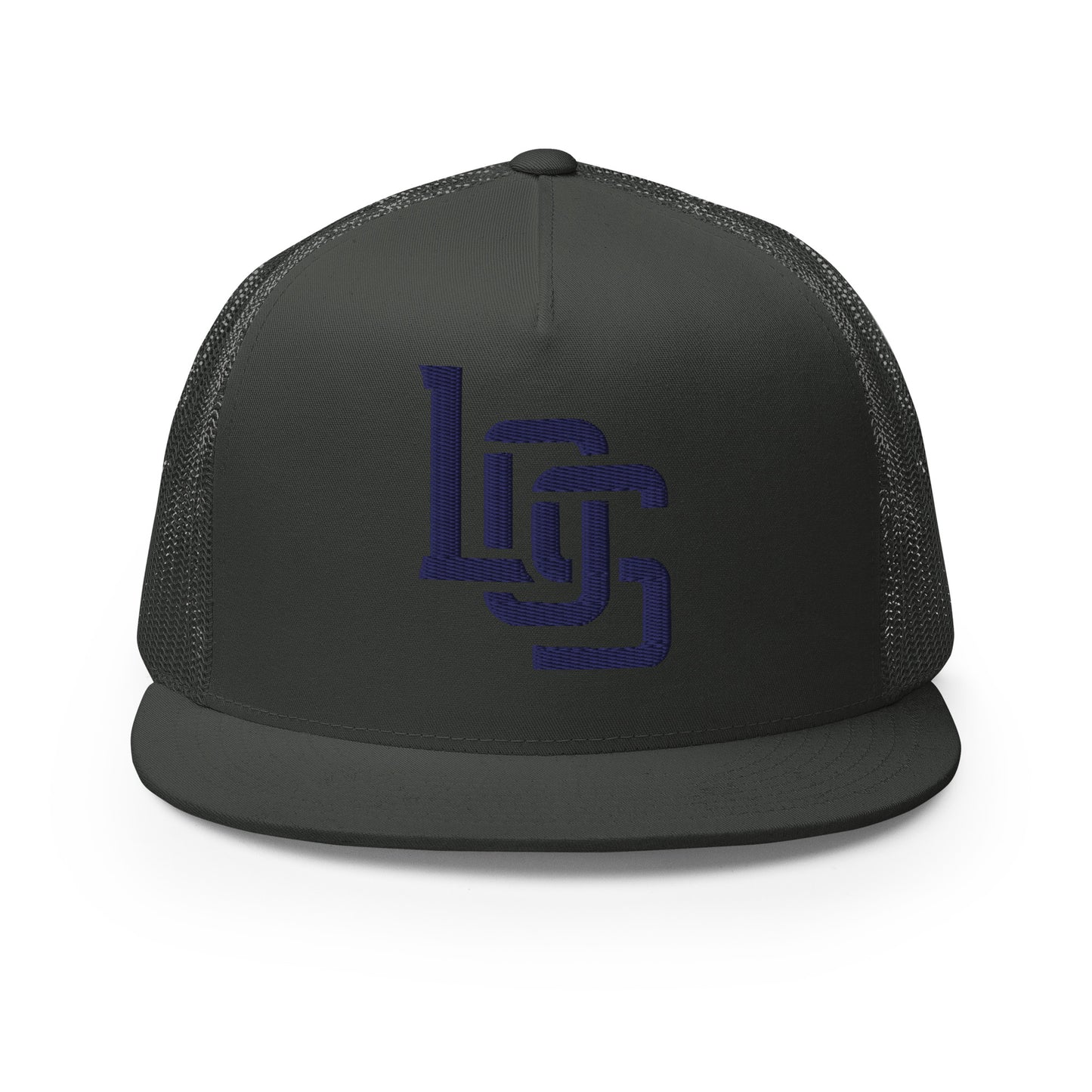"LOS" Five Panel Trucker Cap | Yupoong 6006 | E Luna CLASSIC 1 Navy Thread Front Logo