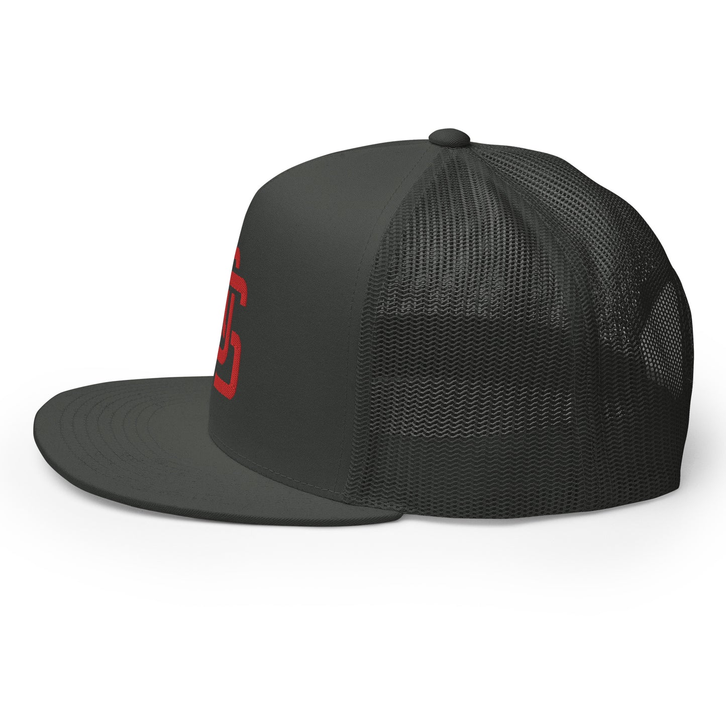"LOS" Five Panel Trucker Cap | Yupoong 6006 | E Luna CLASSIC 1 Red Thread Front Logo