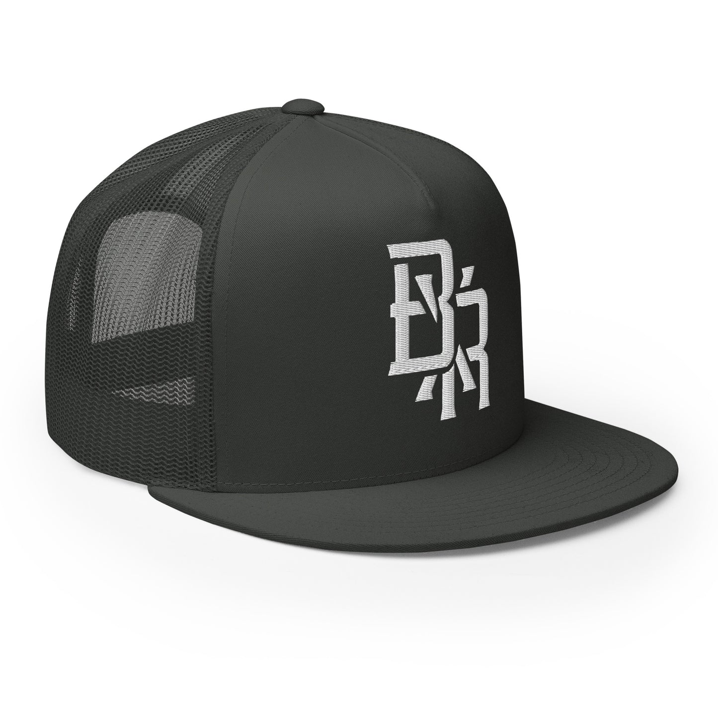 "BXR" Five Panel Trucker Cap | Yupoong 6006 | E Luna CLASSIC Solocrest 1 White Thread Front Logo