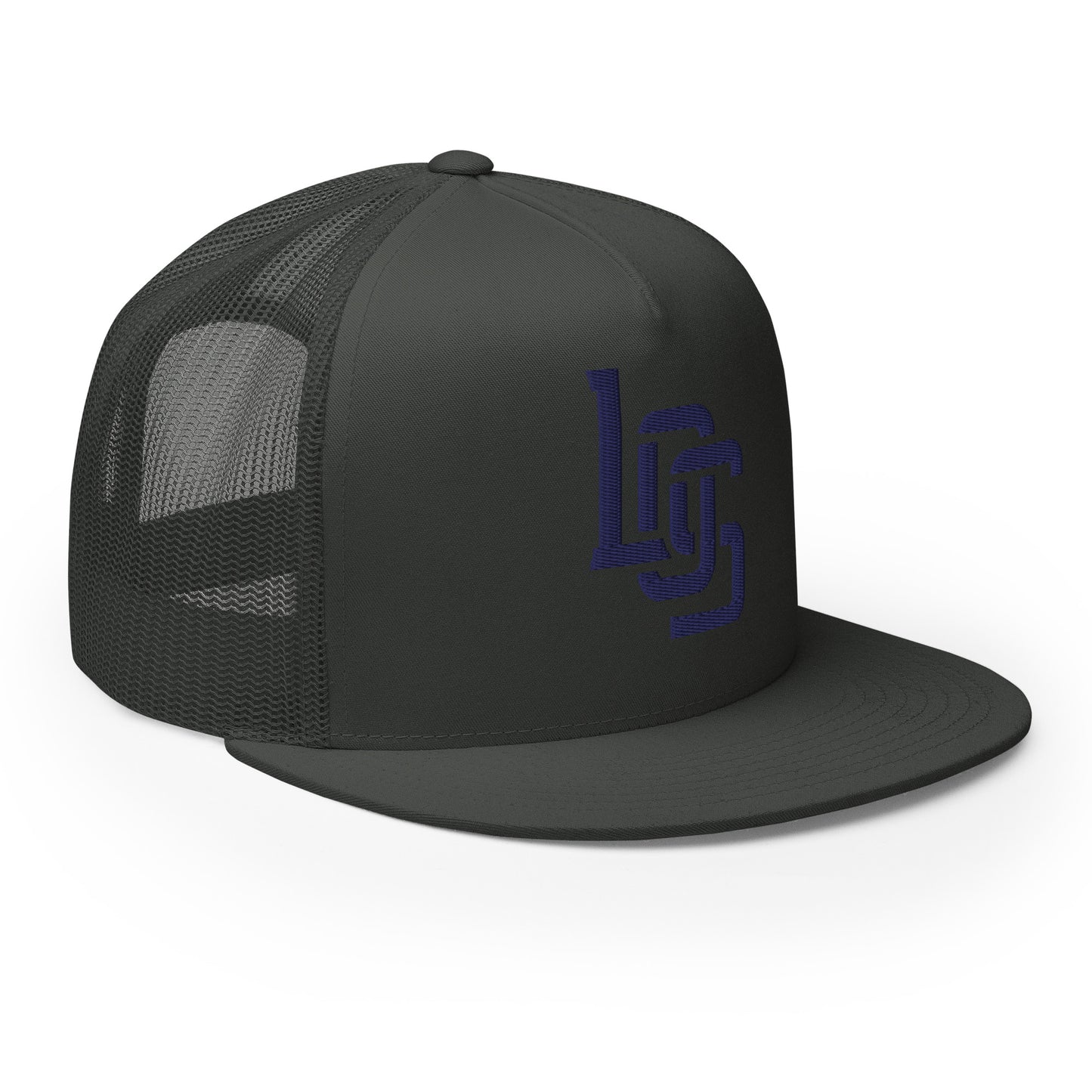 "LOS" Five Panel Trucker Cap | Yupoong 6006 | E Luna CLASSIC 1 Navy Thread Front Logo