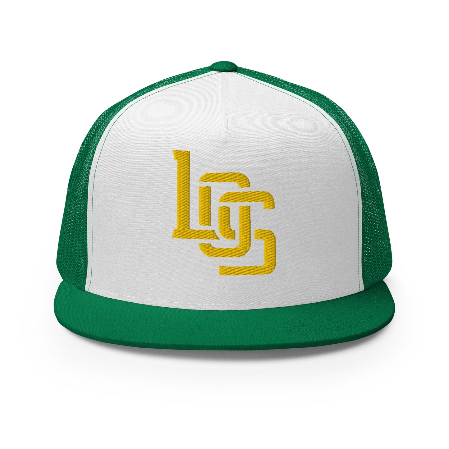 "LOS" Five Panel Trucker Cap | Yupoong 6006 | E Luna CLASSIC 1 Gold Thread Front Logo