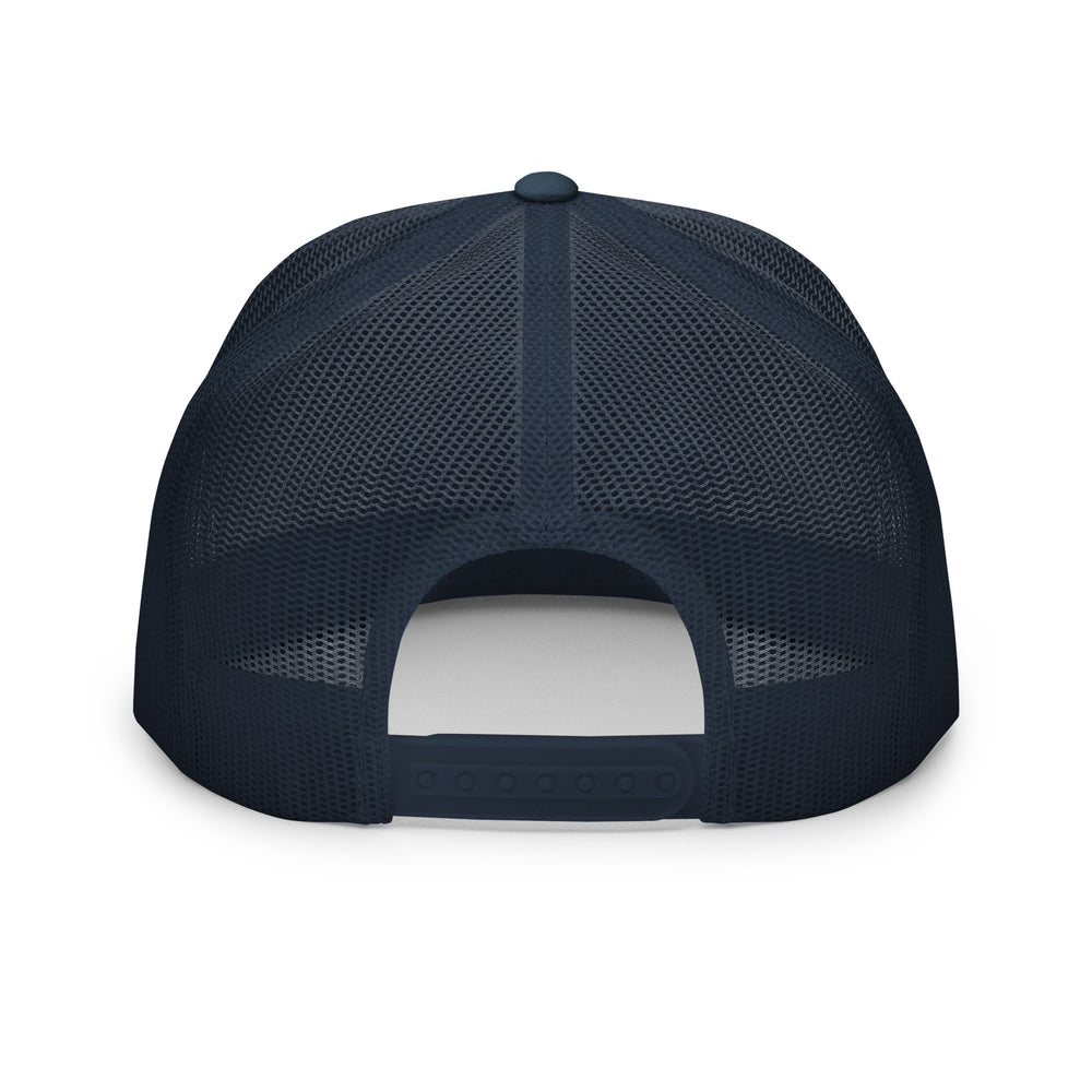 Boné Trucker DGO de Cinco Painéis | E Luna Brand CLASSIC | Logotipo de 1 Linha Vermelha | Edição com Relevo 3D