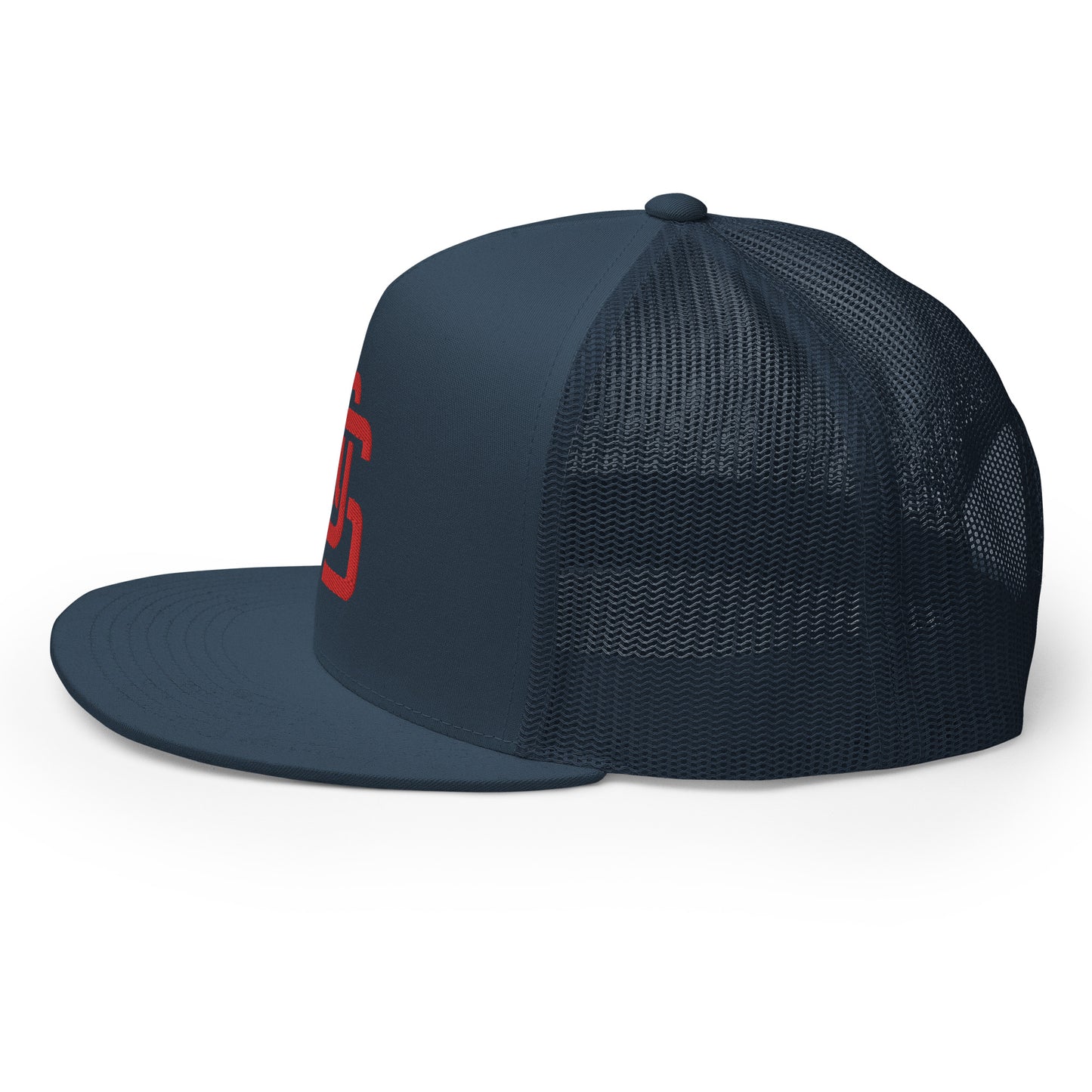 "LOS" Five Panel Trucker Cap | Yupoong 6006 | E Luna CLASSIC 1 Red Thread Front Logo