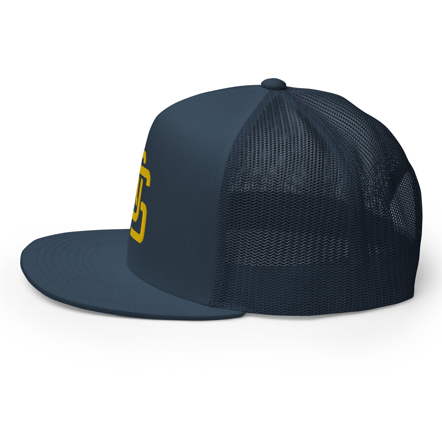 "LOS" Five Panel Trucker Cap | Yupoong 6006 | E Luna CLASSIC 1 Gold Thread Front Logo