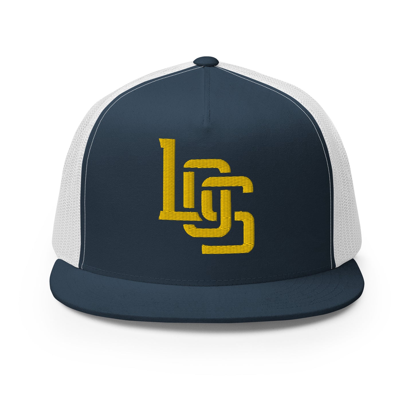 "LOS" Five Panel Trucker Cap | Yupoong 6006 | E Luna CLASSIC 1 Gold Thread Front Logo