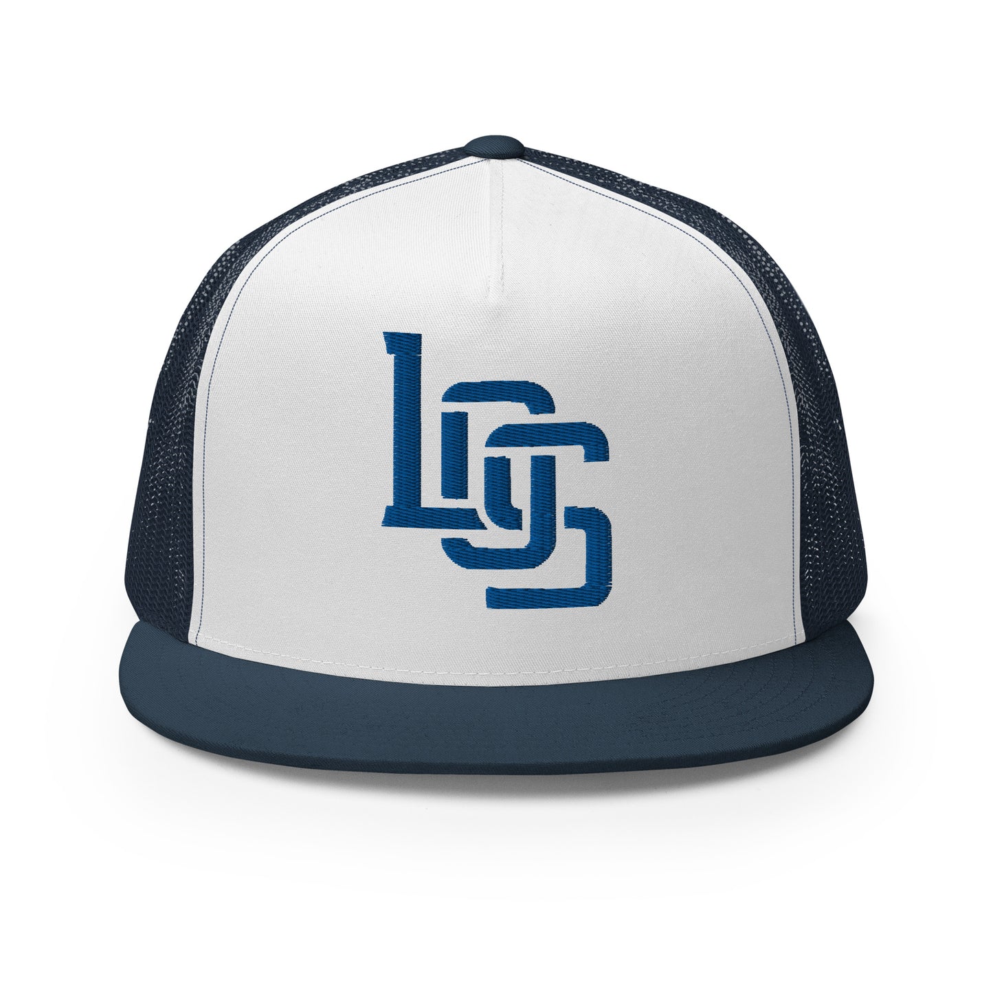 "LOS" Five Panel Trucker Cap | Yupoong 6006 | E Luna CLASSIC 1 Royal Thread Front Logo