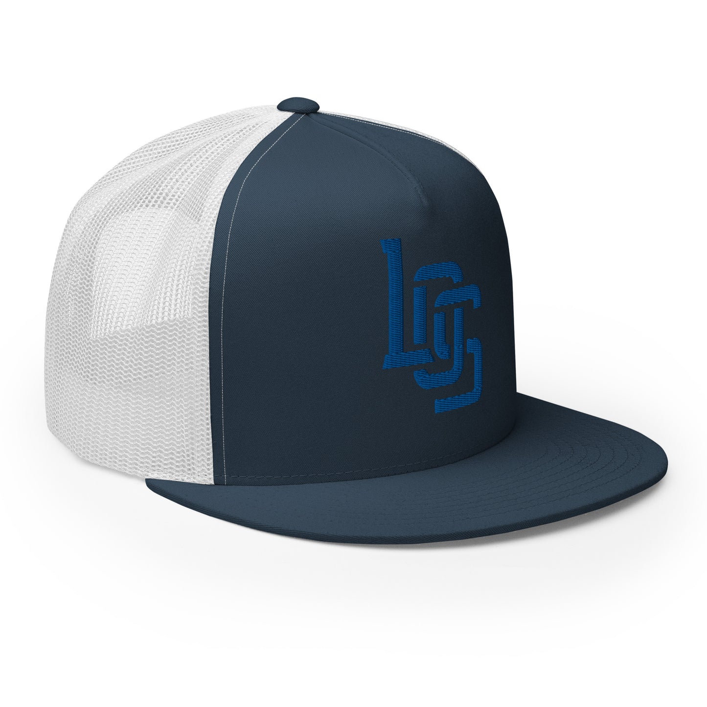 "LOS" Five Panel Trucker Cap | Yupoong 6006 | E Luna CLASSIC 1 Royal Thread Front Logo