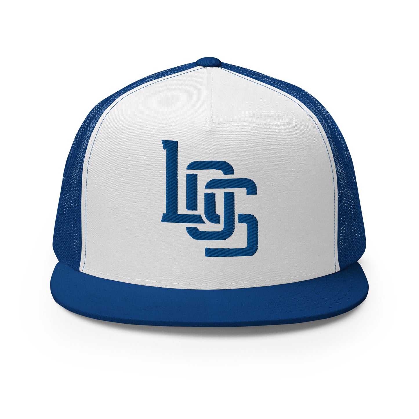 "LOS" Five Panel Trucker Cap | Yupoong 6006 | E Luna CLASSIC 1 Royal Thread Front Logo