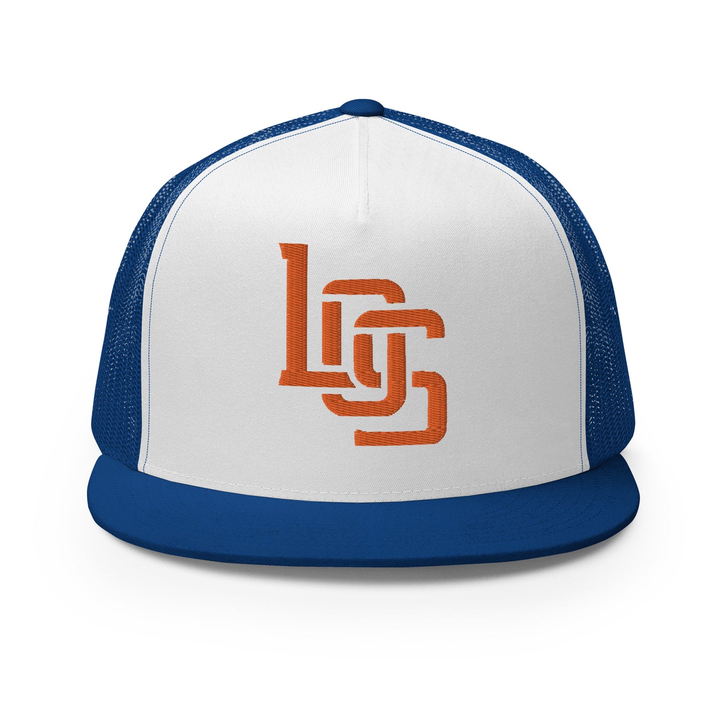 "LOS" Five Panel Trucker Cap | Yupoong 6006 | E Luna CLASSIC 1 Orange Thread Front Logo