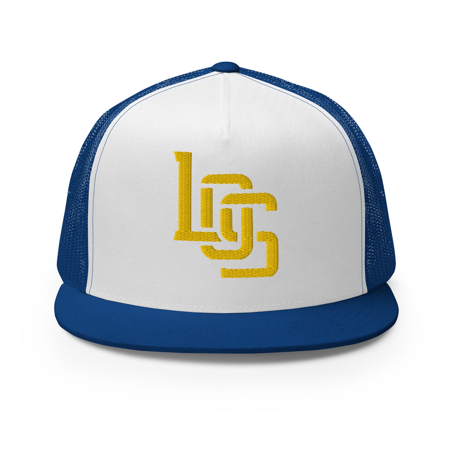 "LOS" Five Panel Trucker Cap | Yupoong 6006 | E Luna CLASSIC 1 Gold Thread Front Logo