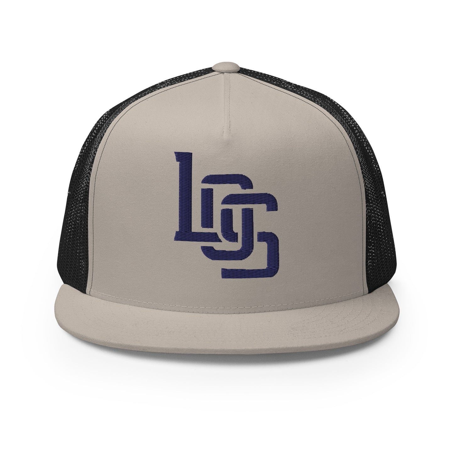 "LOS" Five Panel Trucker Cap | Yupoong 6006 | E Luna CLASSIC 1 Navy Thread Front Logo