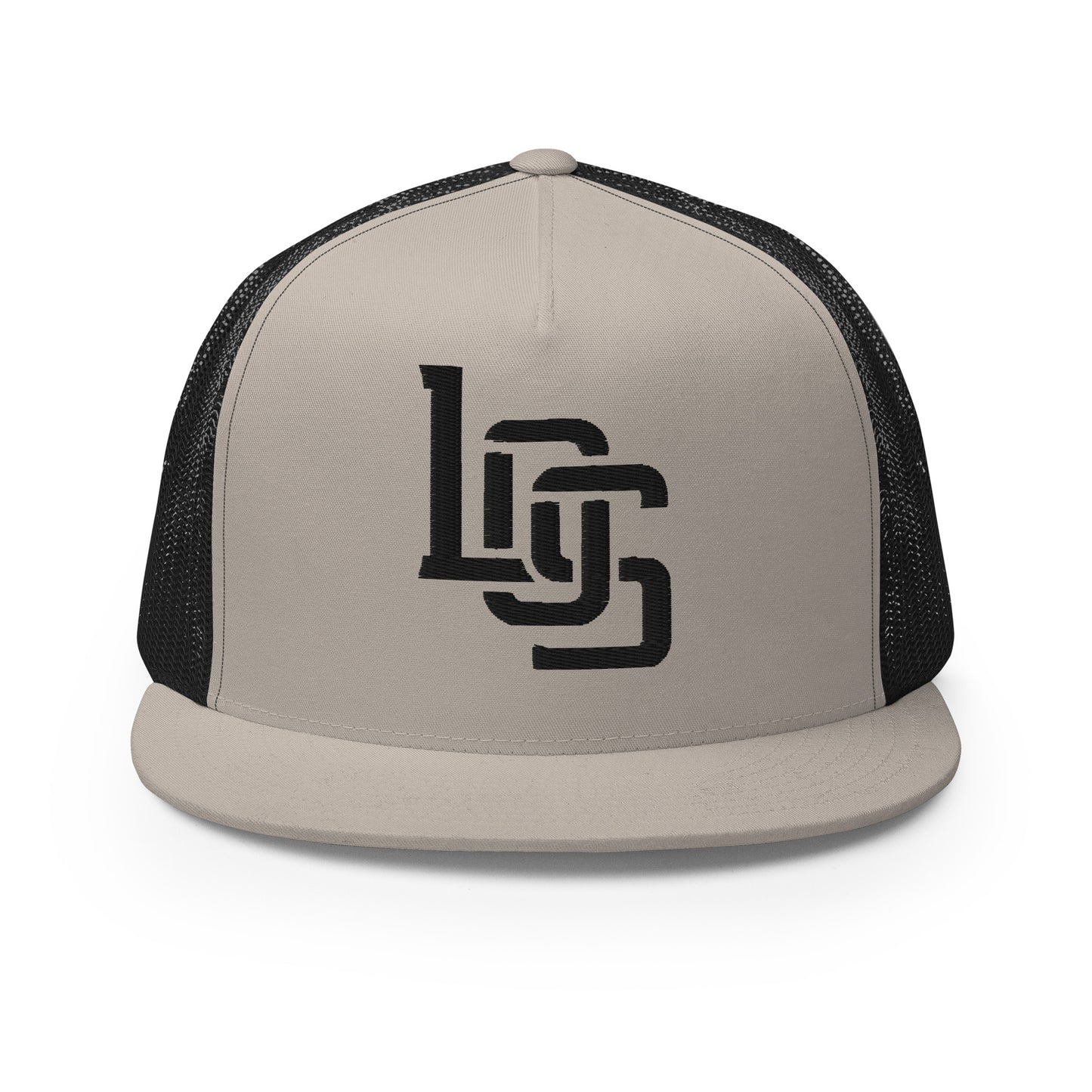 "LOS" Five Panel Trucker Cap | Yupoong 6006 | E Luna CLASSIC 1 Black Thread Front Logo
