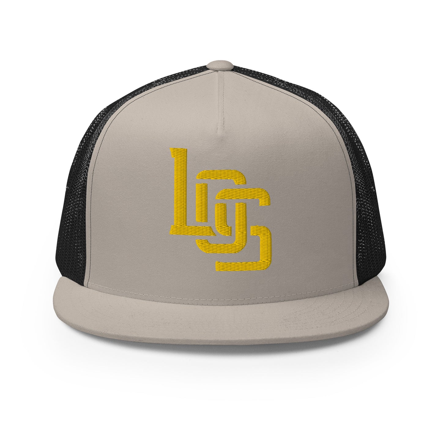 "LOS" Five Panel Trucker Cap | Yupoong 6006 | E Luna CLASSIC 1 Gold Thread Front Logo