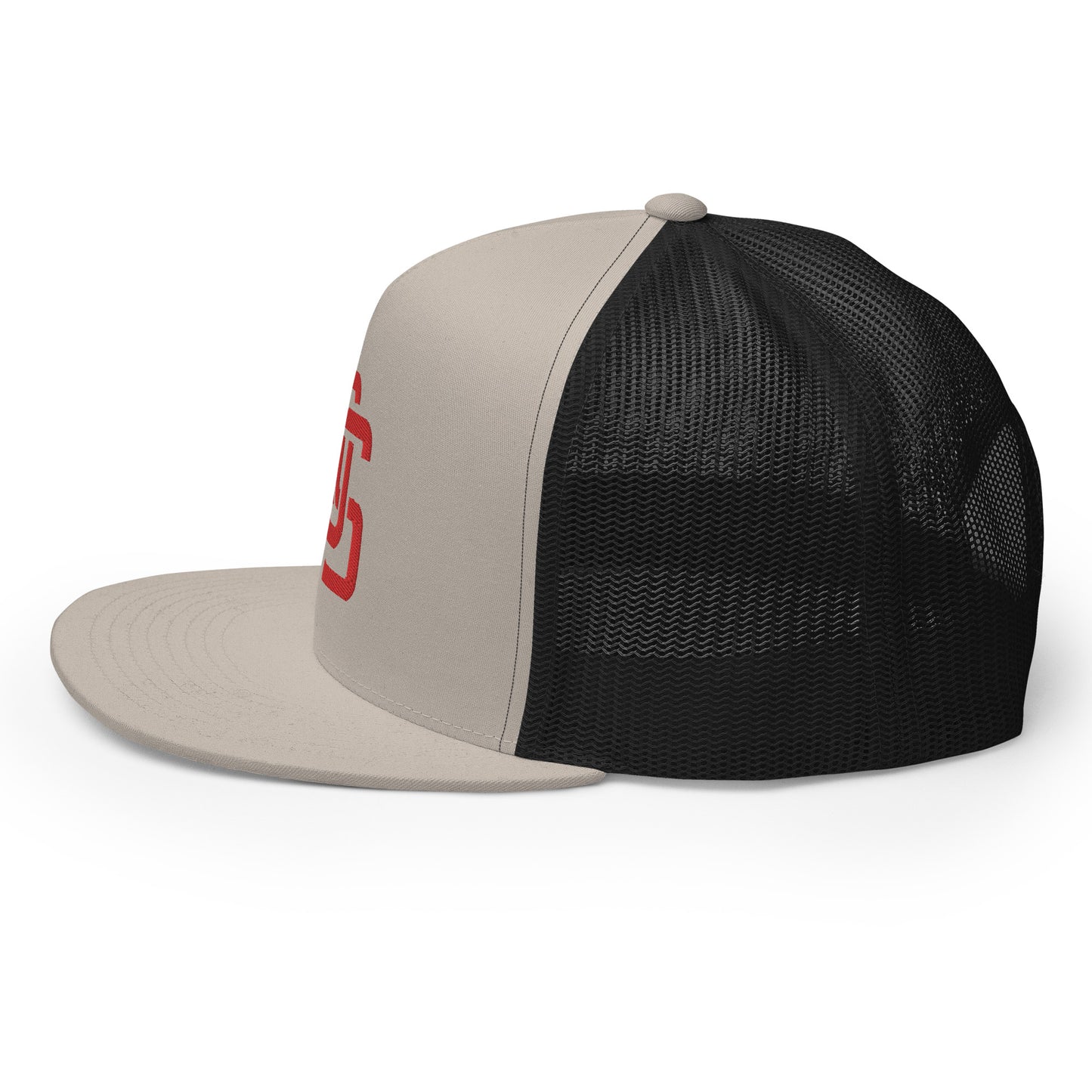 "LOS" Five Panel Trucker Cap | Yupoong 6006 | E Luna CLASSIC 1 Red Thread Front Logo