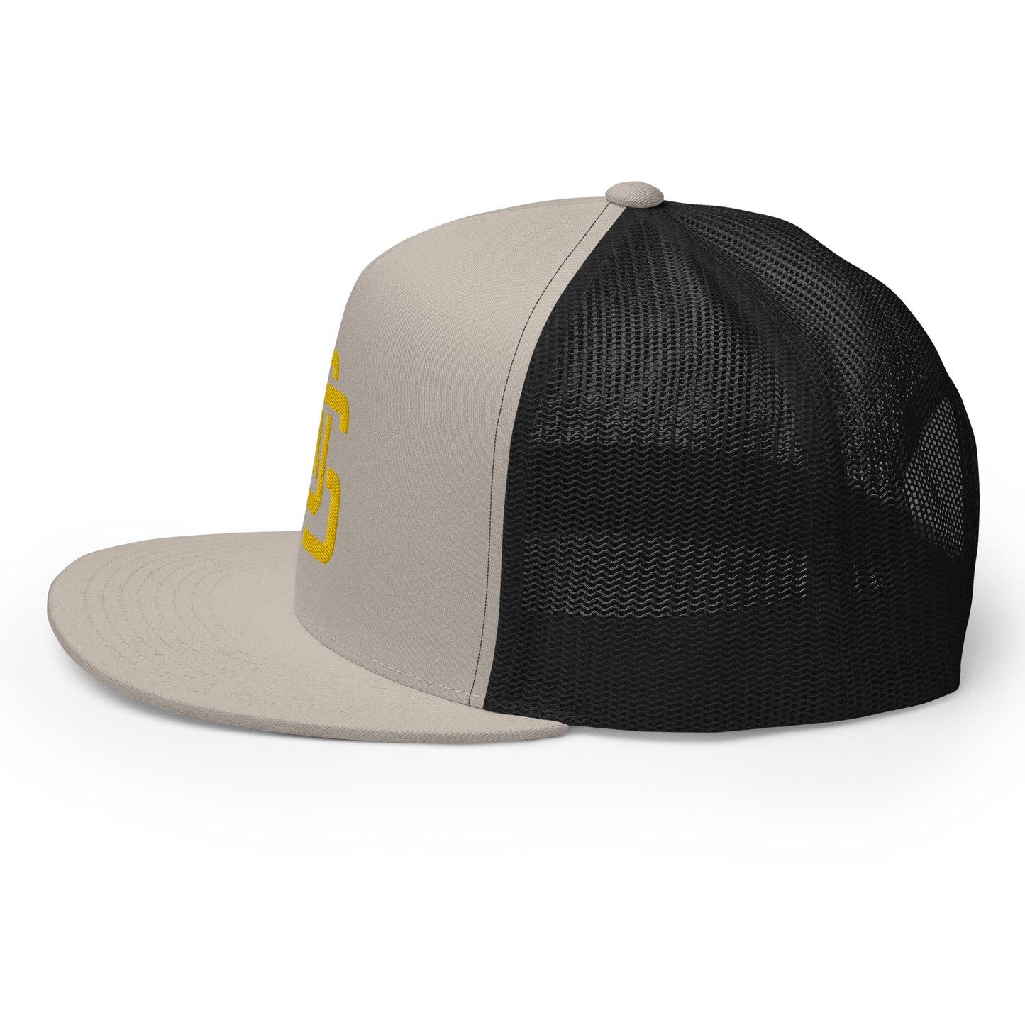 "LOS" Five Panel Trucker Cap | Yupoong 6006 | E Luna CLASSIC 1 Gold Thread Front Logo