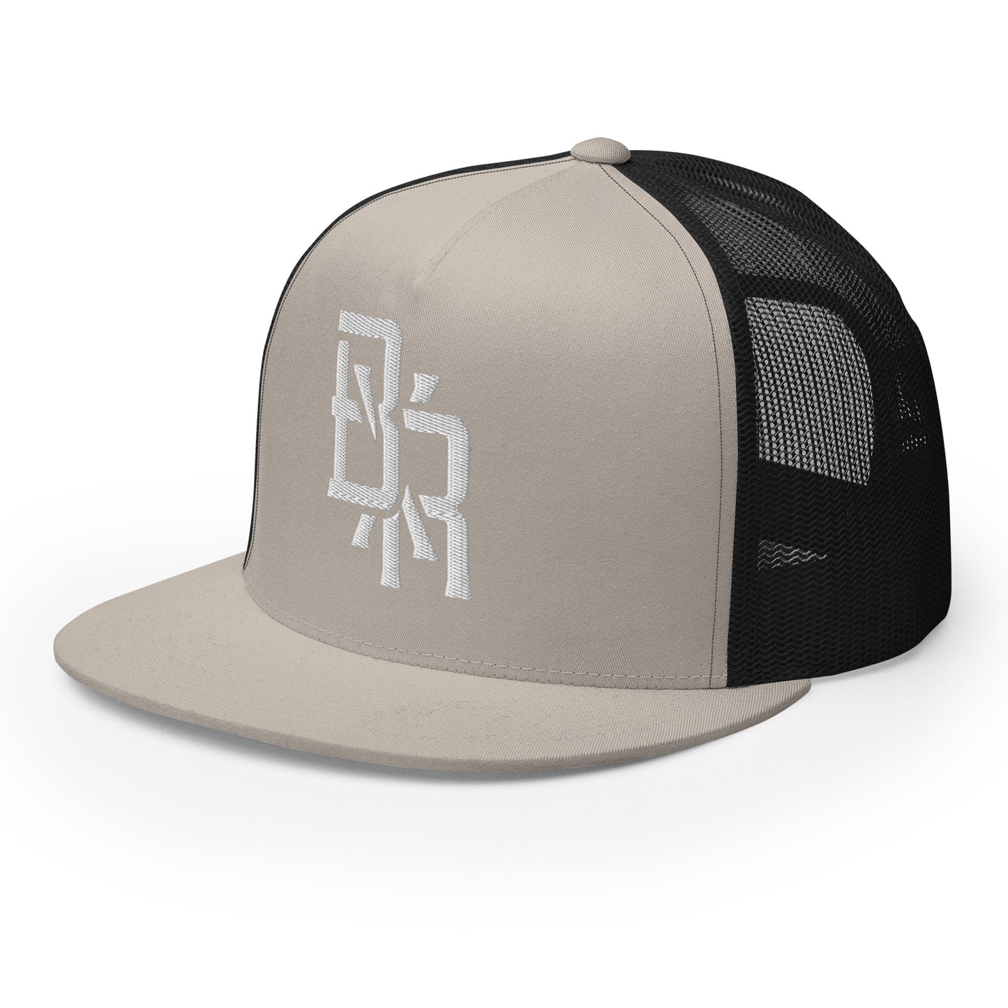 "BXR" Five Panel Trucker Cap | Yupoong 6006 | E Luna CLASSIC Solocrest 1 White Thread Front Logo
