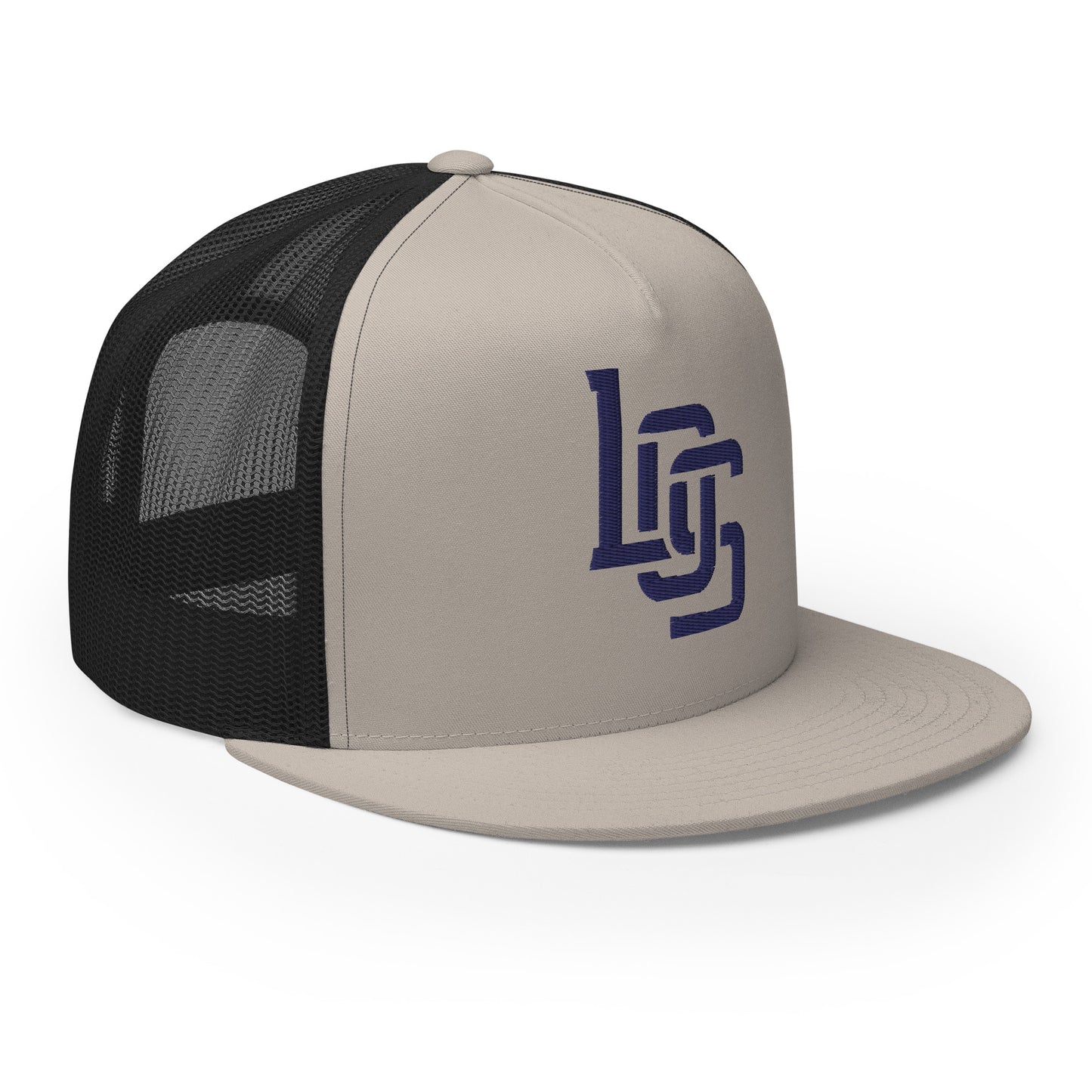 "LOS" Five Panel Trucker Cap | Yupoong 6006 | E Luna CLASSIC 1 Navy Thread Front Logo