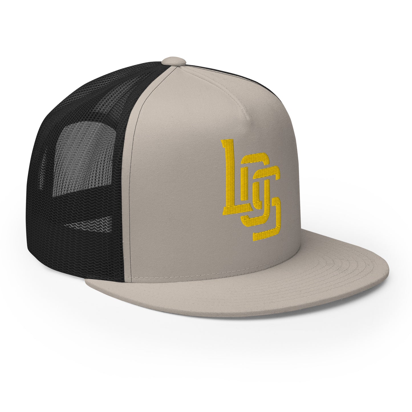 "LOS" Five Panel Trucker Cap | Yupoong 6006 | E Luna CLASSIC 1 Gold Thread Front Logo