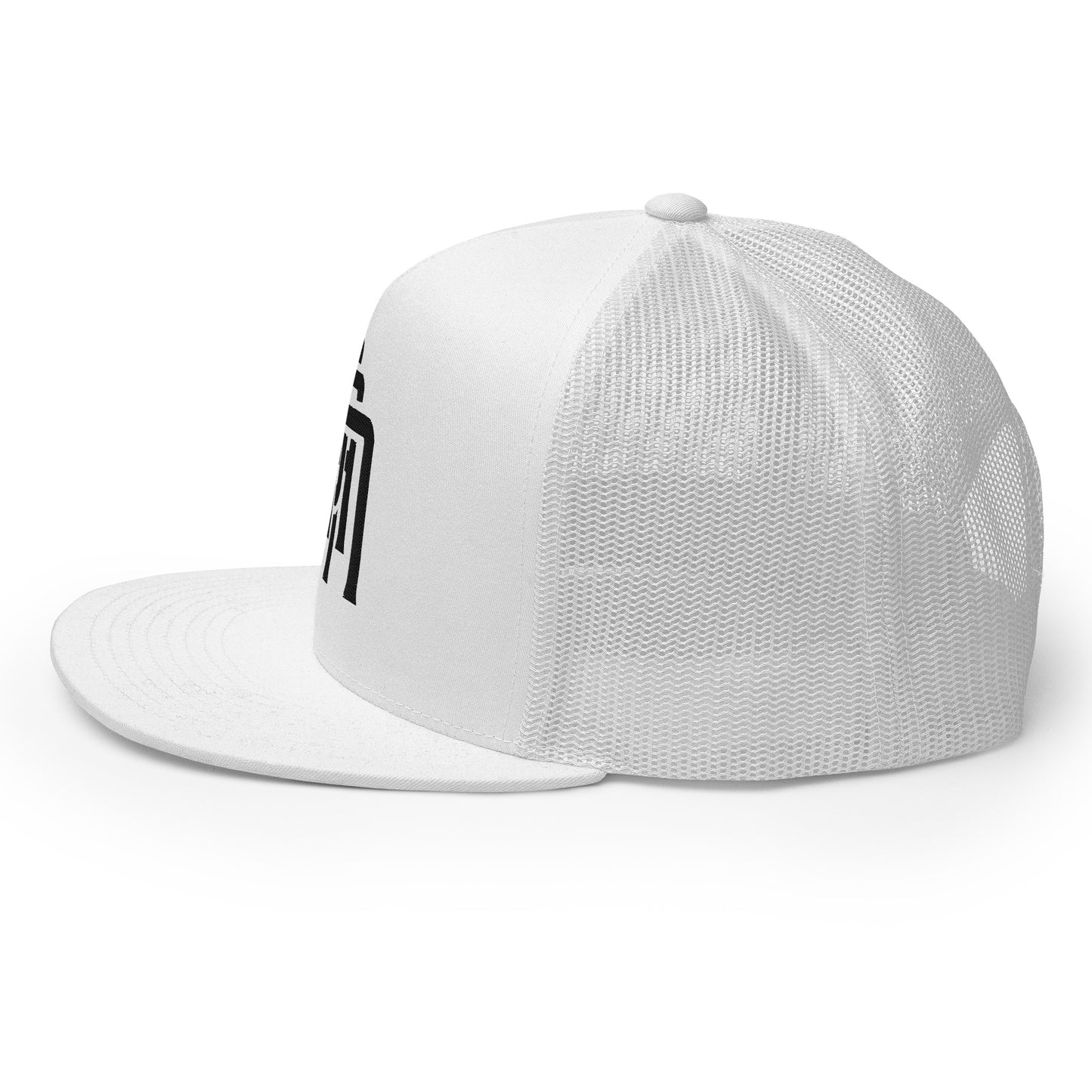 "SAN" Five Panel Trucker Cap | Yupoong 6006 | E Luna Brand CLASSIC Solocrest 1 Black Thread Front Logo