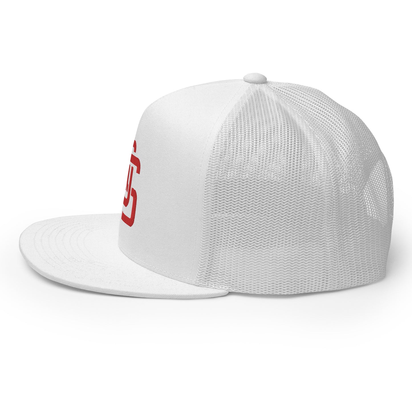"LOS" Five Panel Trucker Cap | Yupoong 6006 | E Luna CLASSIC 1 Red Thread Front Logo