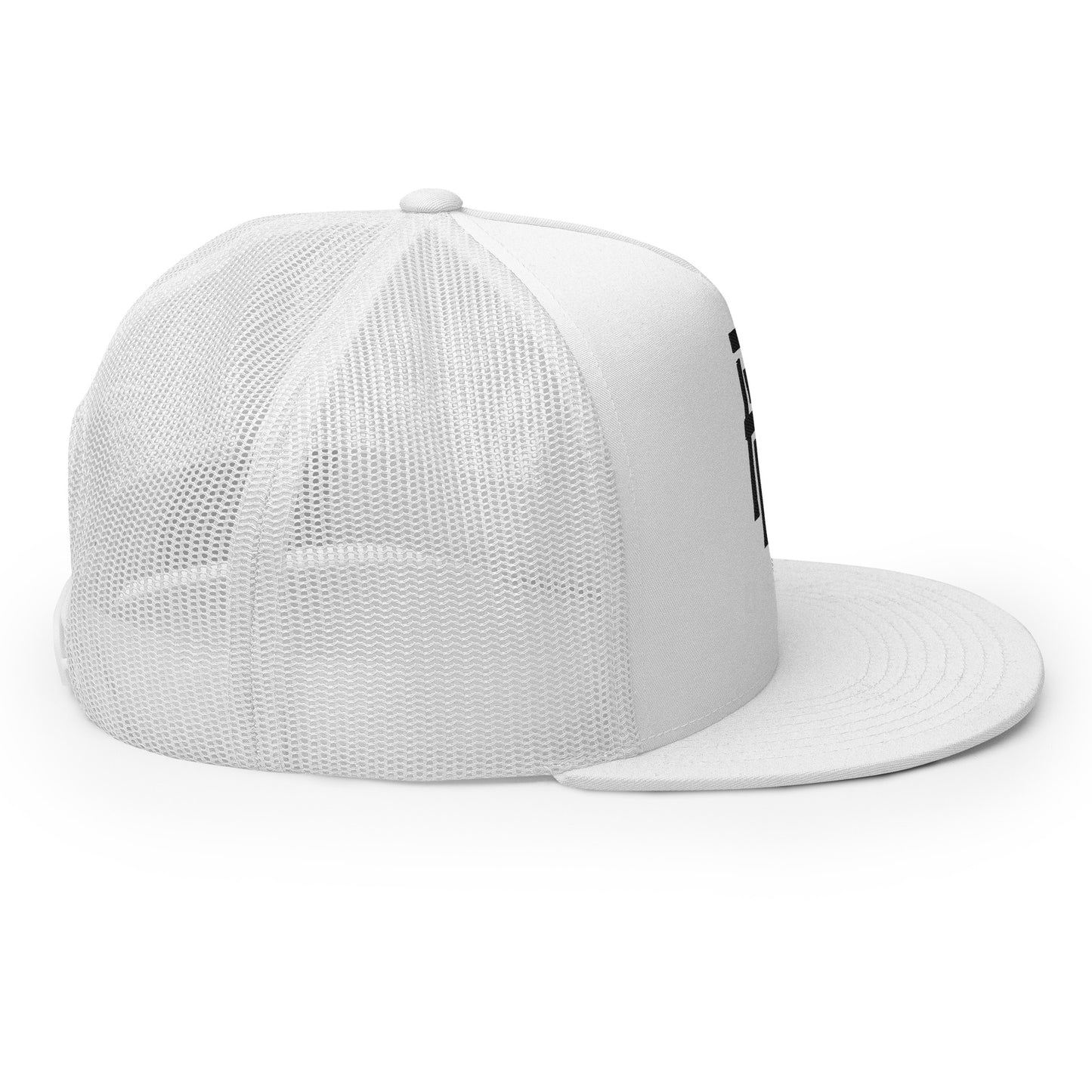 "ANG" Five Panel Trucker Cap | Yupoong 6006 | E Luna CLASSIC Solocrest 1 Black Thread Front Logo