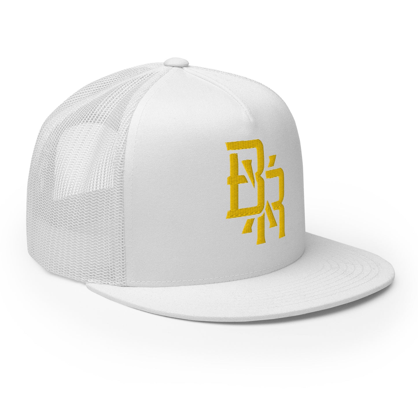 "BXR" Five Panel Trucker Cap | Yupoong 6006 | E Luna CLASSIC Solocrest 1 Gold Thread Front Logo