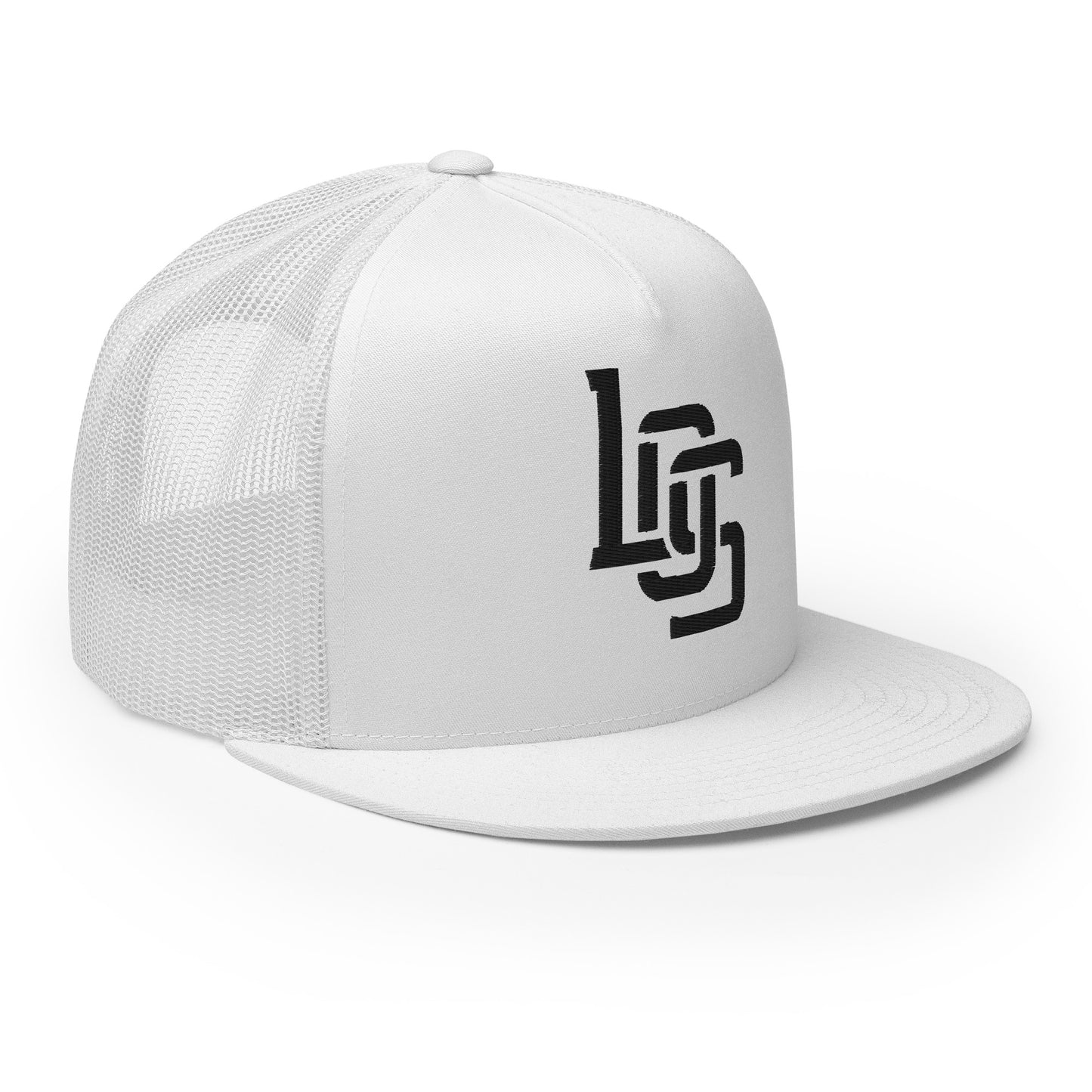 "LOS" Five Panel Trucker Cap | Yupoong 6006 | E Luna CLASSIC 1 Black Thread Front Logo