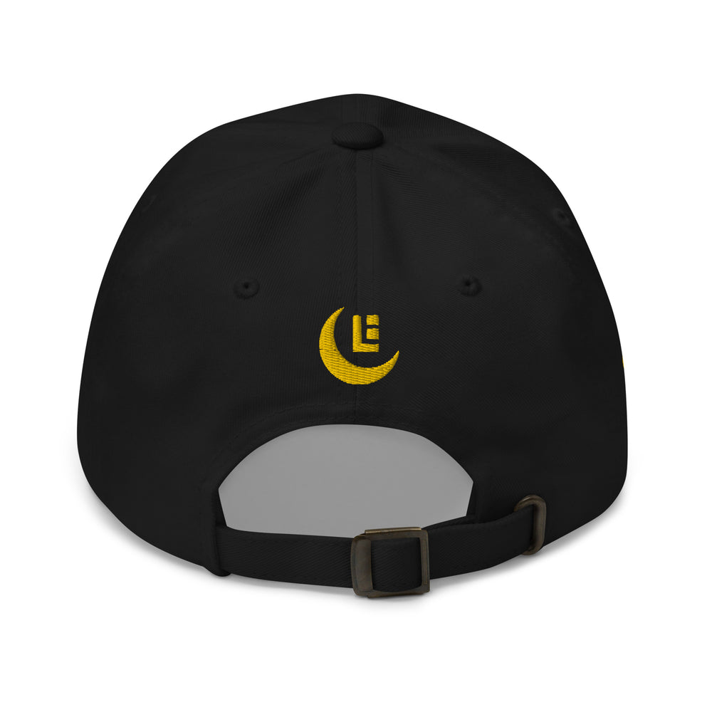 Boné "SAN" Clássico Papai | E Luna Brand PREMIUM | 4 Logos Bordados Dourados | Edição 3D Puff