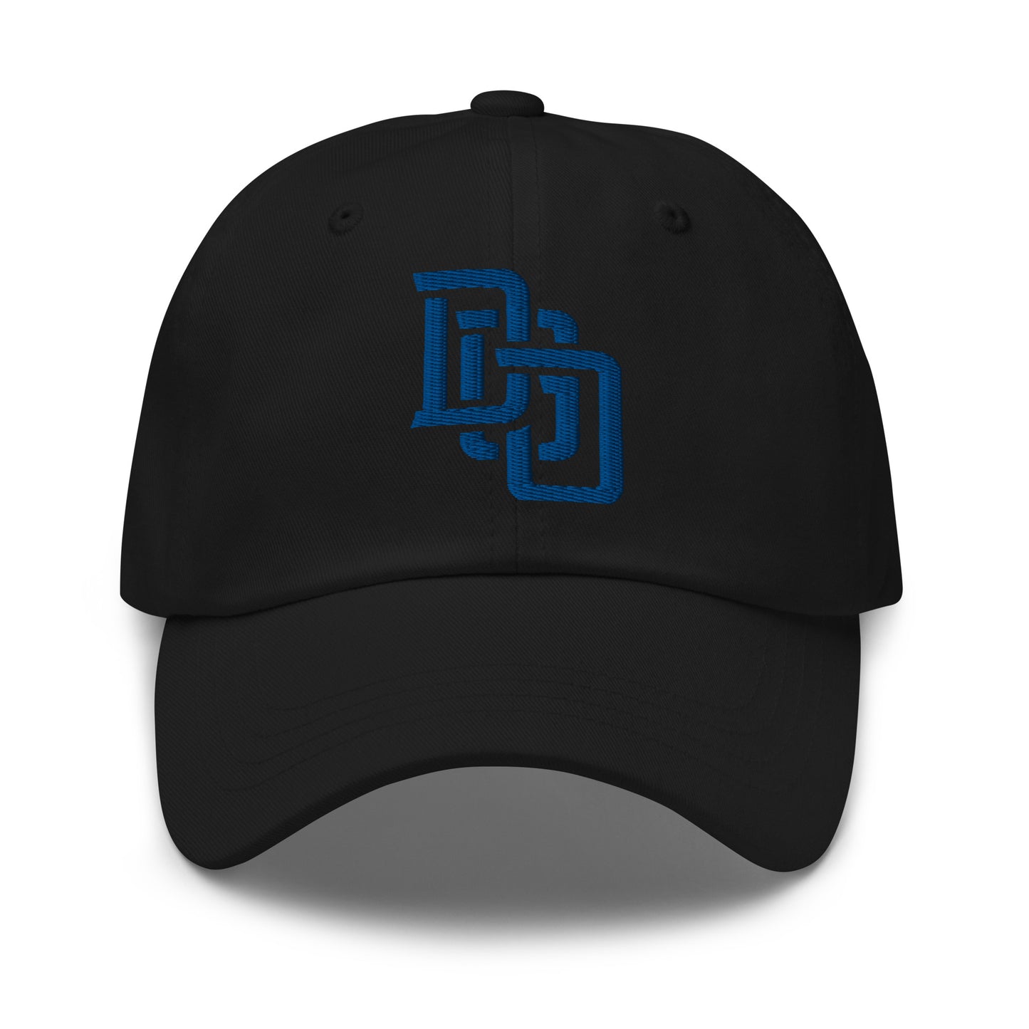 "DGO" Classic Dad Hat | Yupoong 6245CM | E Luna Brand ESSENTIAL Duocrest 2 Royal Thread Logos: Front & Left
