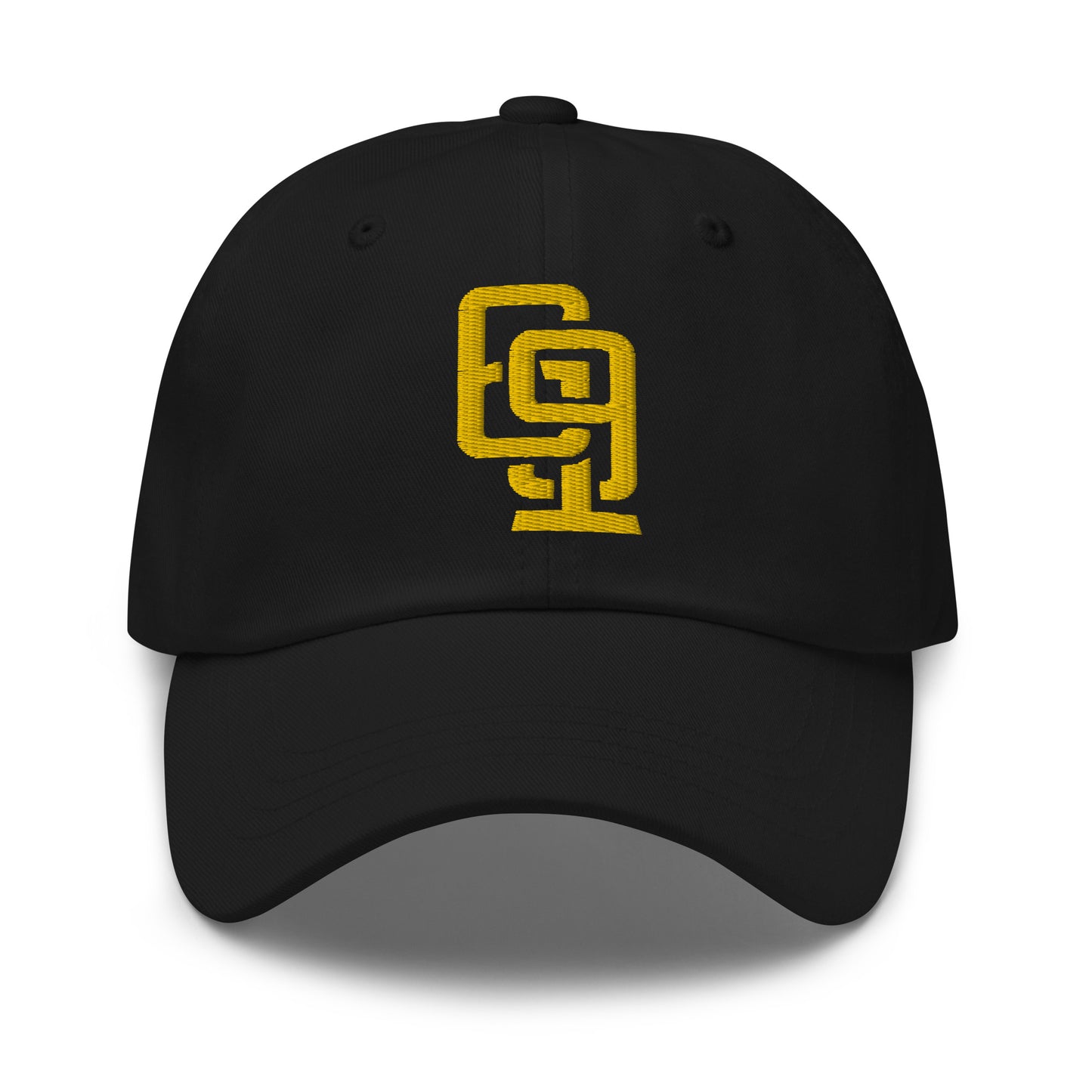 "619" Classic Dad Hat | Yupoong 6245CM | E Luna Brand ESSENTIAL Duocrest 2 Gold Thread Logos: Front & Left