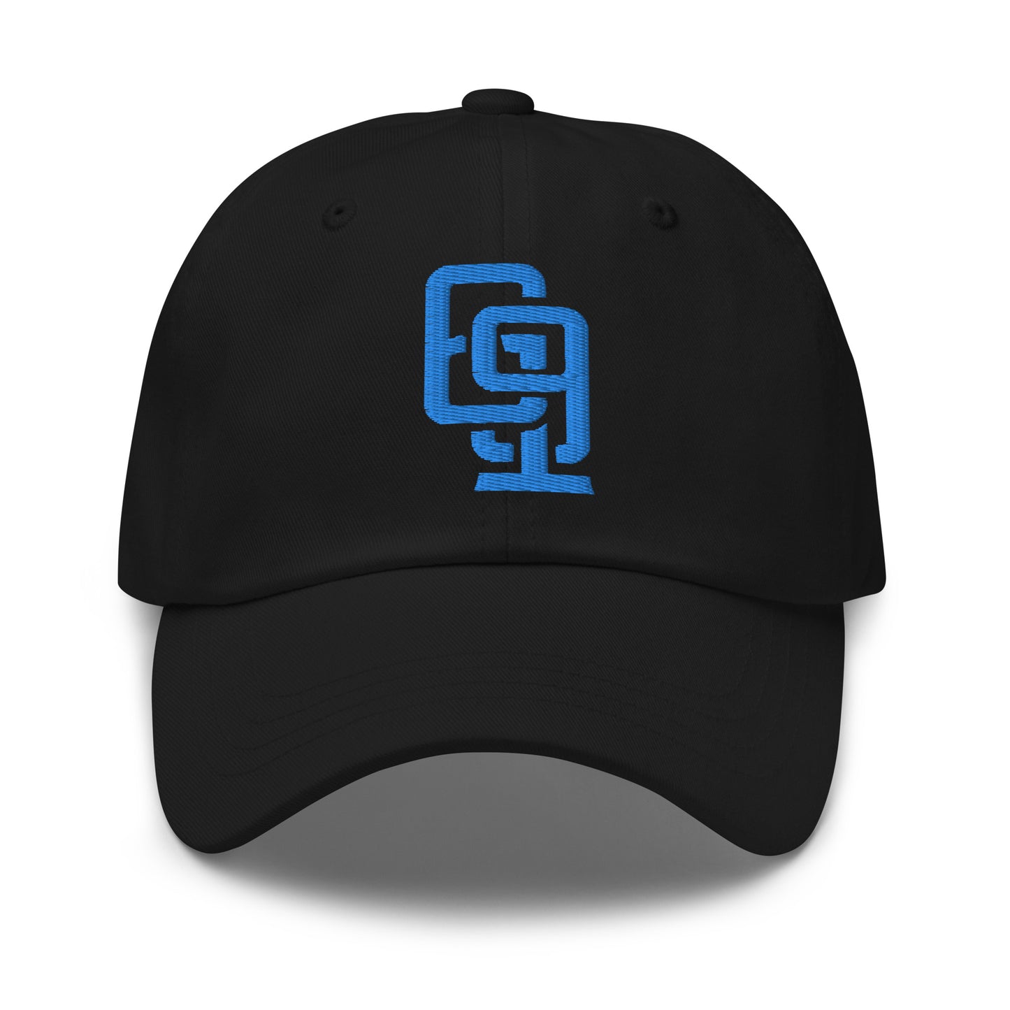 "619" Classic Dad Hat | Yupoong 6245CM | E Luna Brand ESSENTIAL Duocrest 2 Aqua/Teal Thread Logos: Front & Left