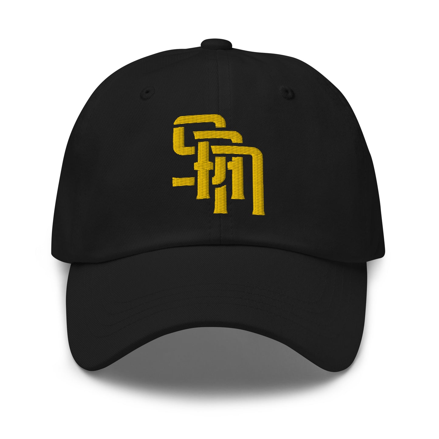 "SAN" Classic Dad Hat | Yupoong 6245CM | E Luna Brand ESSENTIAL Duocrest 2 Gold Thread Logos: Front & Left