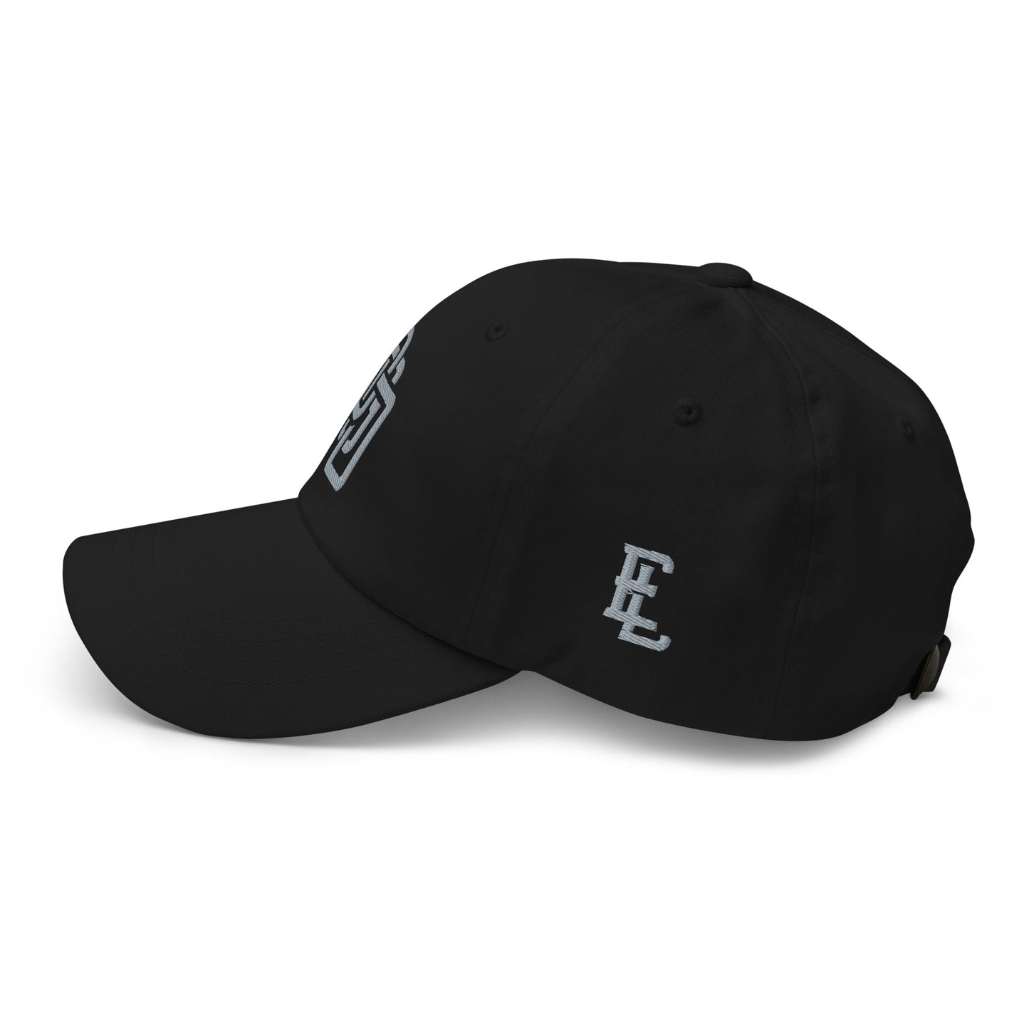"DGO" Classic Dad Hat | Yupoong 6245CM | E Luna Brand ESSENTIAL Duocrest 2 Grey Thread Logos: Front & Left