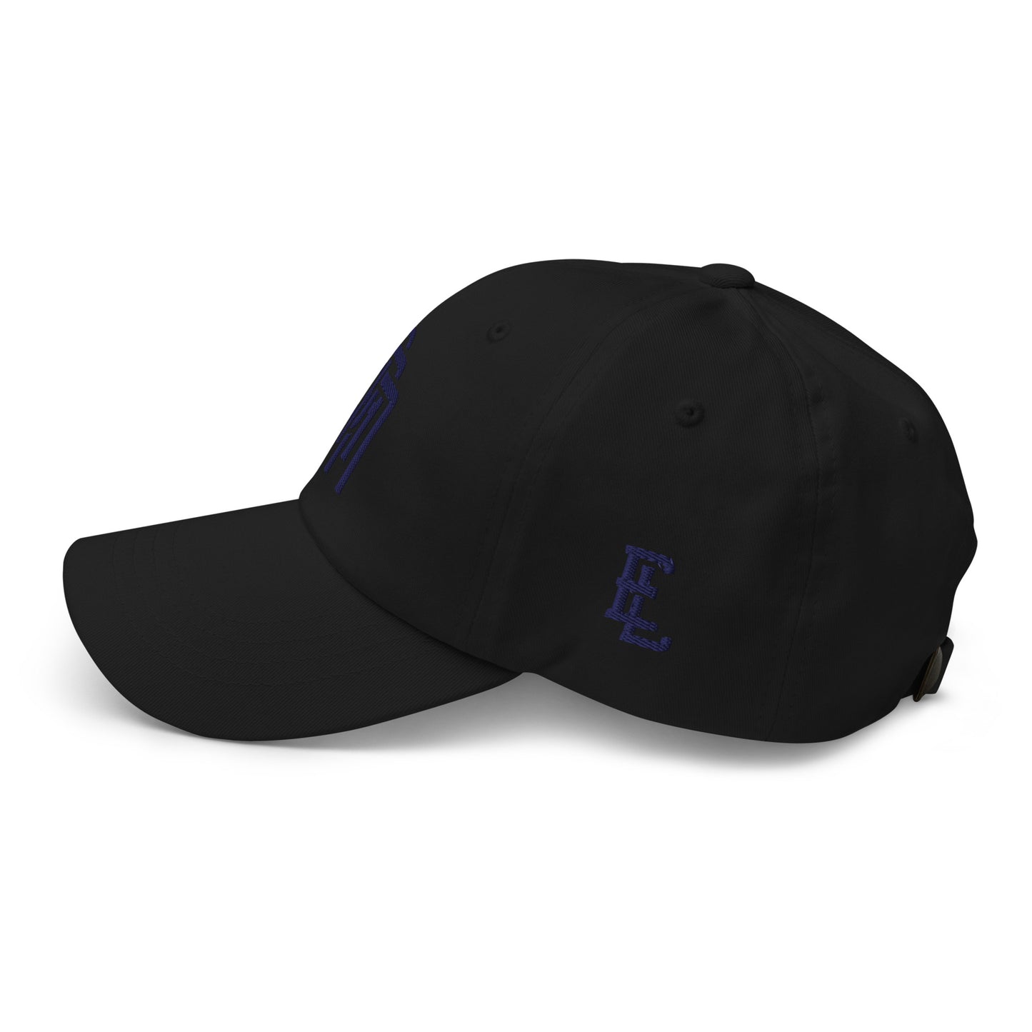 "SAN" Classic Dad Hat | Yupoong 6245CM | E Luna Brand ESSENTIAL Duocrest 2 Navy Thread Logos: Front & Left