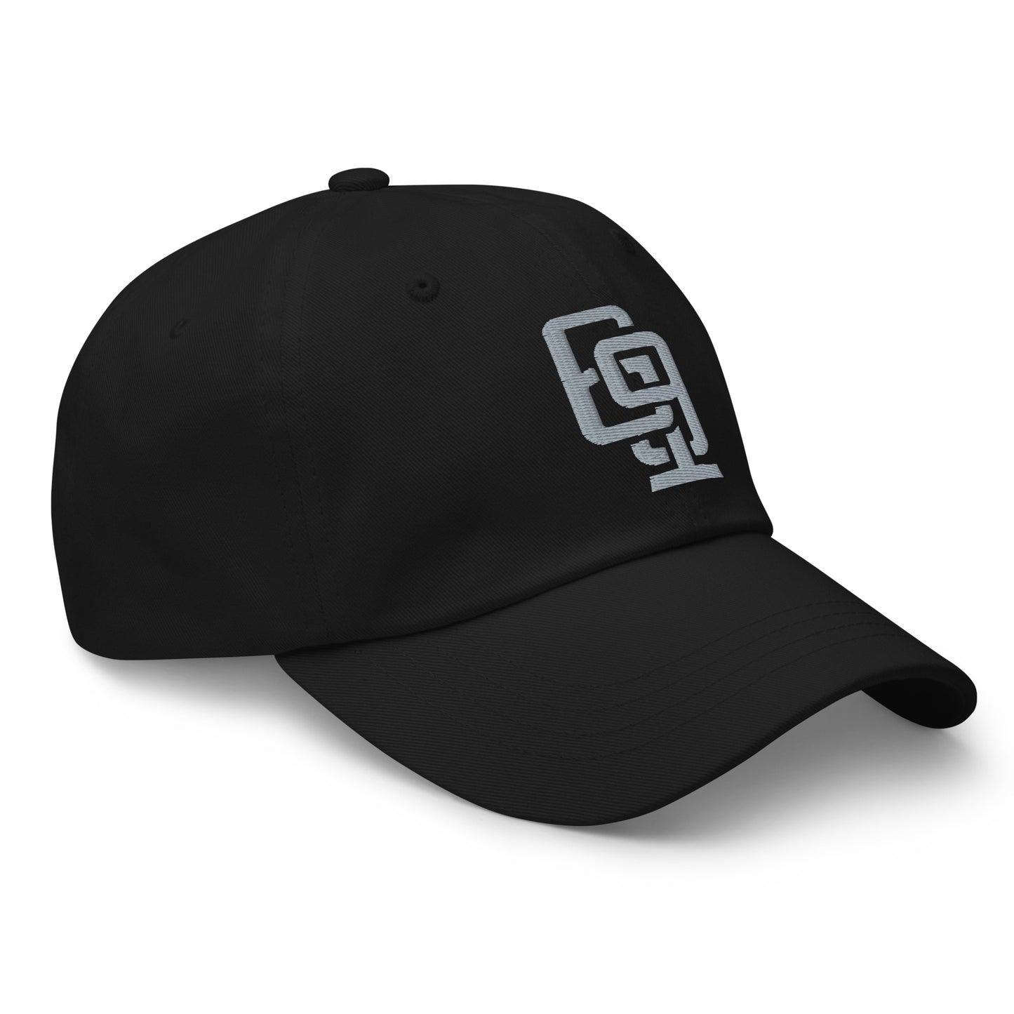 "619" Classic Dad Hat | Yupoong 6245CM | E Luna Brand ESSENTIAL Duocrest 2 Grey Thread Logos: Front & Left