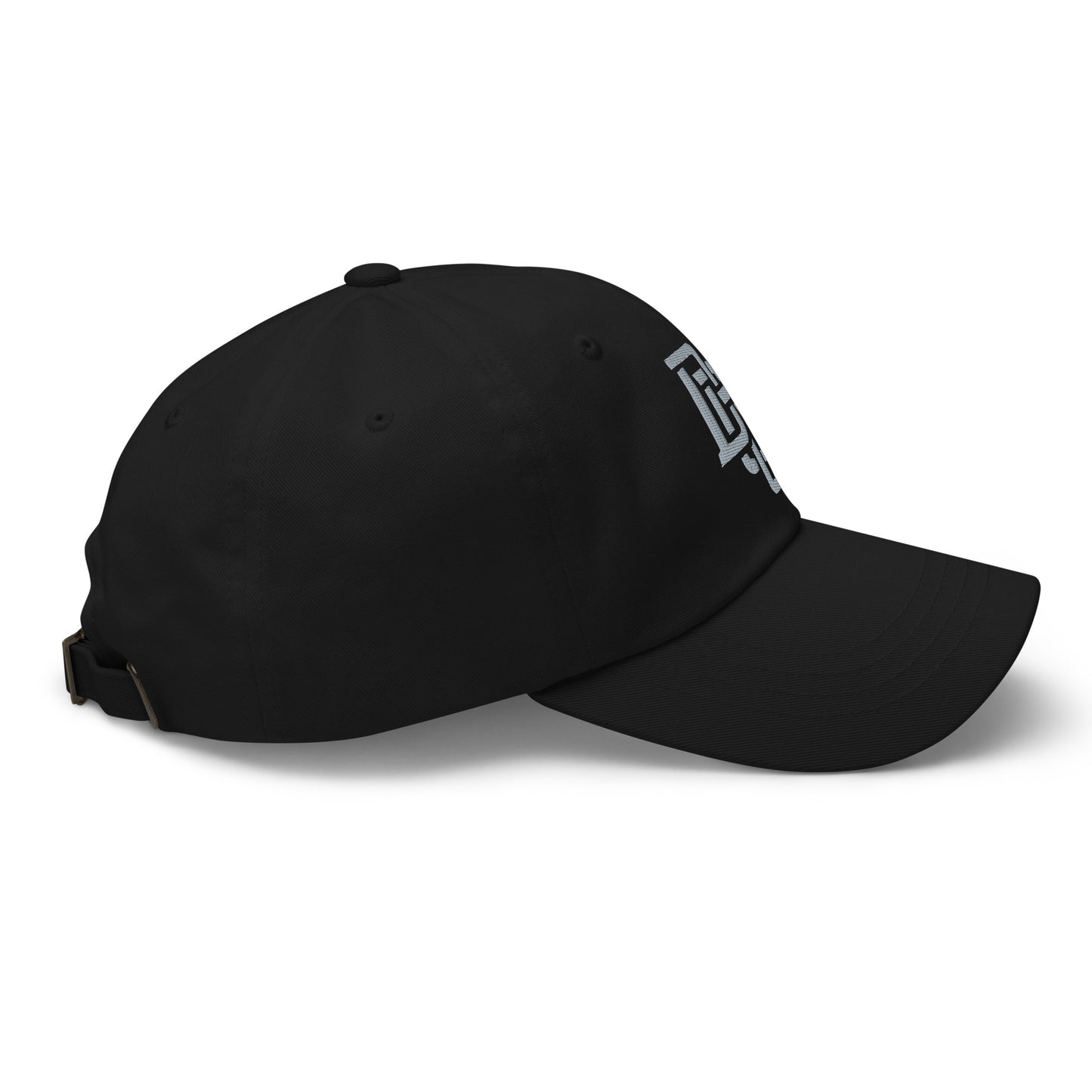 "DGO" Classic Dad Hat | Yupoong 6245CM | E Luna Brand ESSENTIAL Duocrest 2 Grey Thread Logos: Front & Left