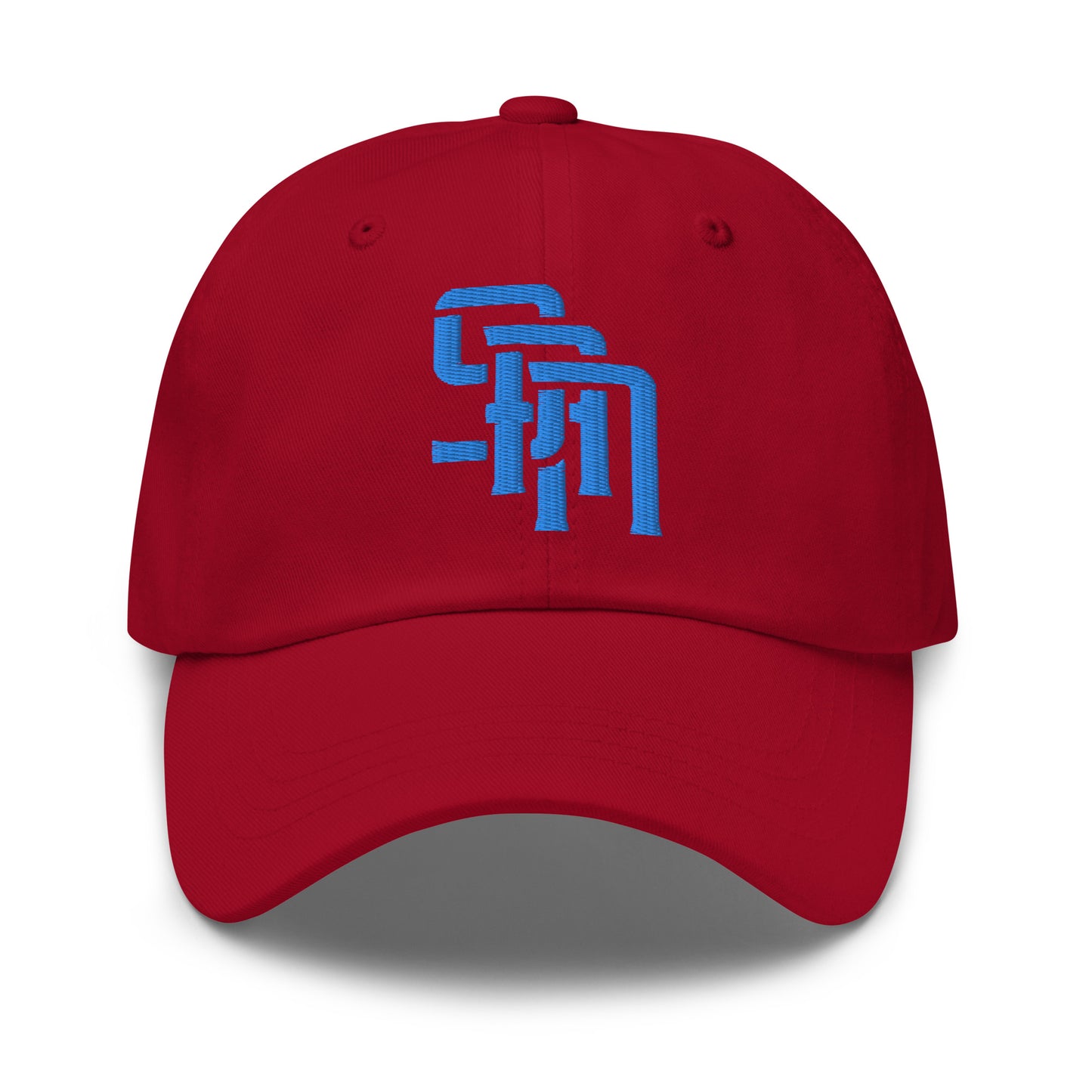 "SAN" Classic Dad Hat | Yupoong 6245CM | E Luna Brand ESSENTIAL Duocrest 2 Aqua/Teal Thread Logos: Front & Left