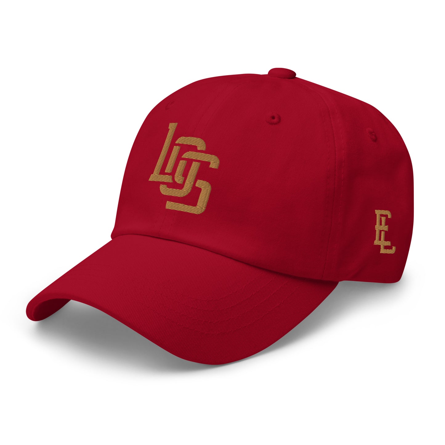 "LOS" Classic Dad Hat | E Luna Brand ESSENTIAL | 2 Old Gold Thread Logos