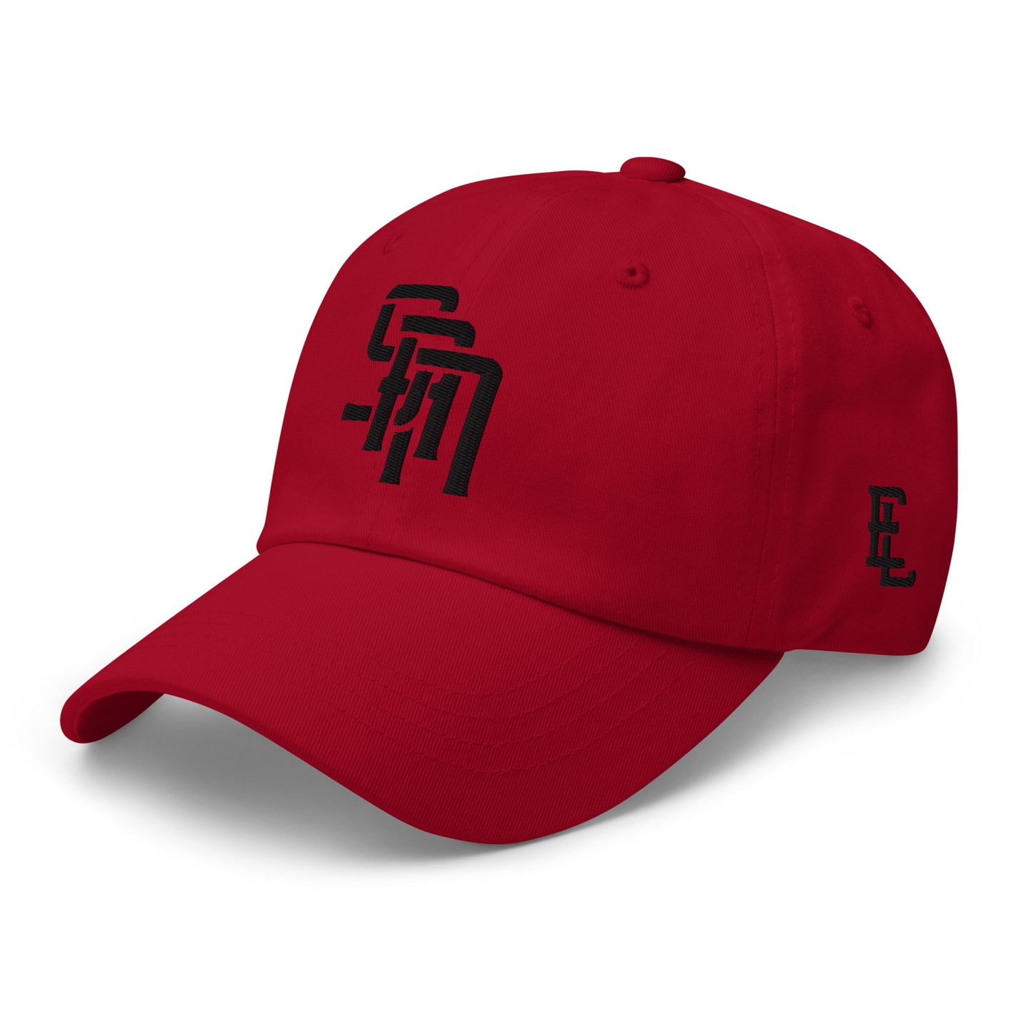 "SAN" Classic Dad Hat | Yupoong 6245CM | E Luna Brand ESSENTIAL Duocrest 2 Black Thread Logos: Front & Left