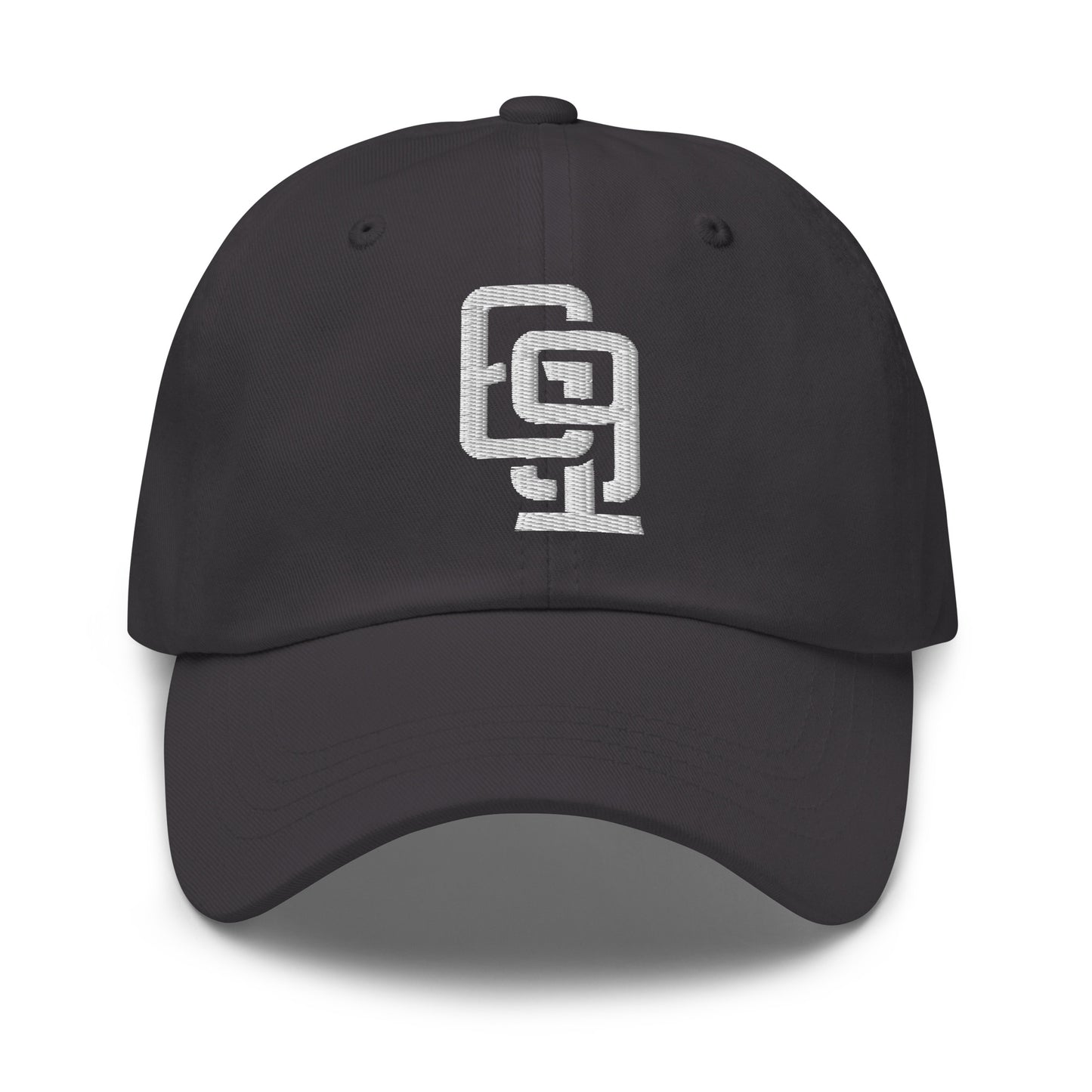 "619" Classic Dad Hat | Yupoong 6245CM | E Luna Brand ESSENTIAL Duocrest 2 White Thread Logos: Front & Left