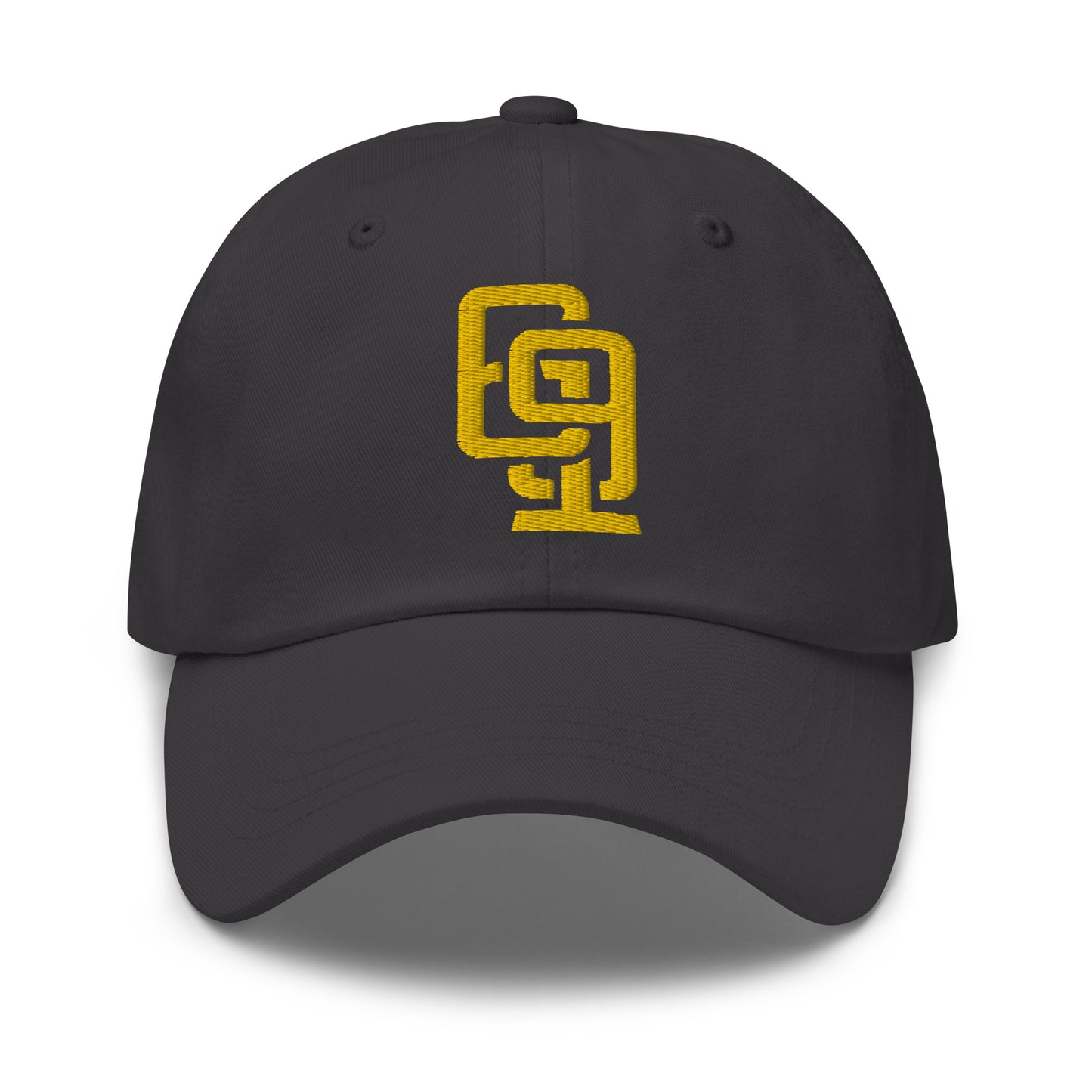 "619" Classic Dad Hat | Yupoong 6245CM | E Luna Brand ESSENTIAL Duocrest 2 Gold Thread Logos: Front & Left