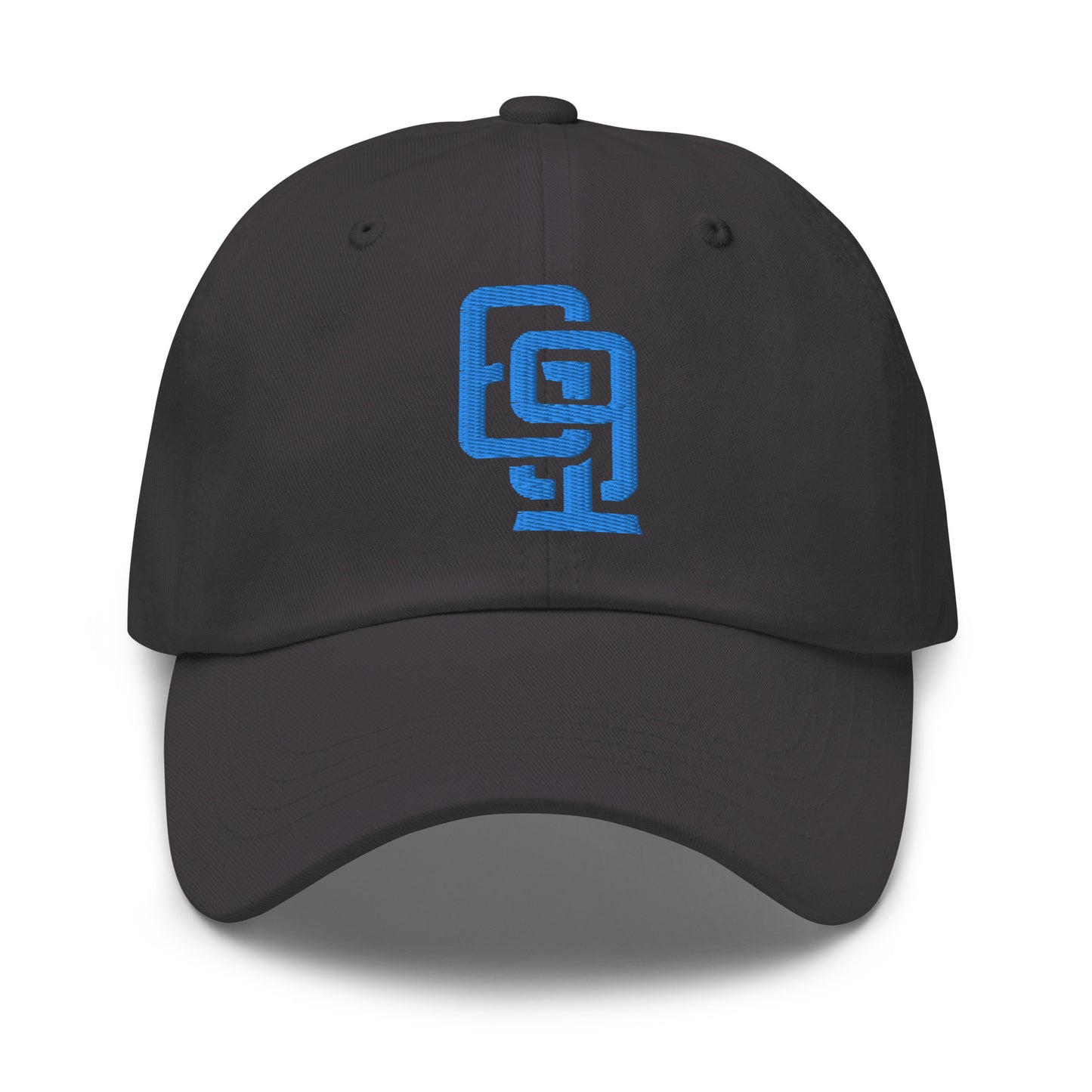 "619" Classic Dad Hat | Yupoong 6245CM | E Luna Brand ESSENTIAL Duocrest 2 Aqua/Teal Thread Logos: Front & Left