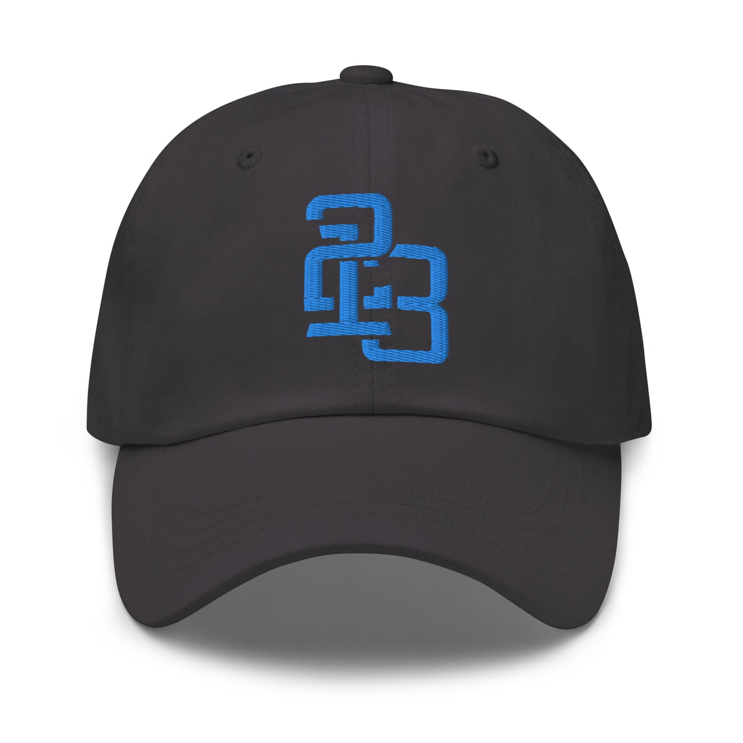 "213" Classic Dad Hat | Yupoong 6245CM | E Luna SELECT Tricrest 3 Aqua/Teal Thread Front, Left Side & Back Logos