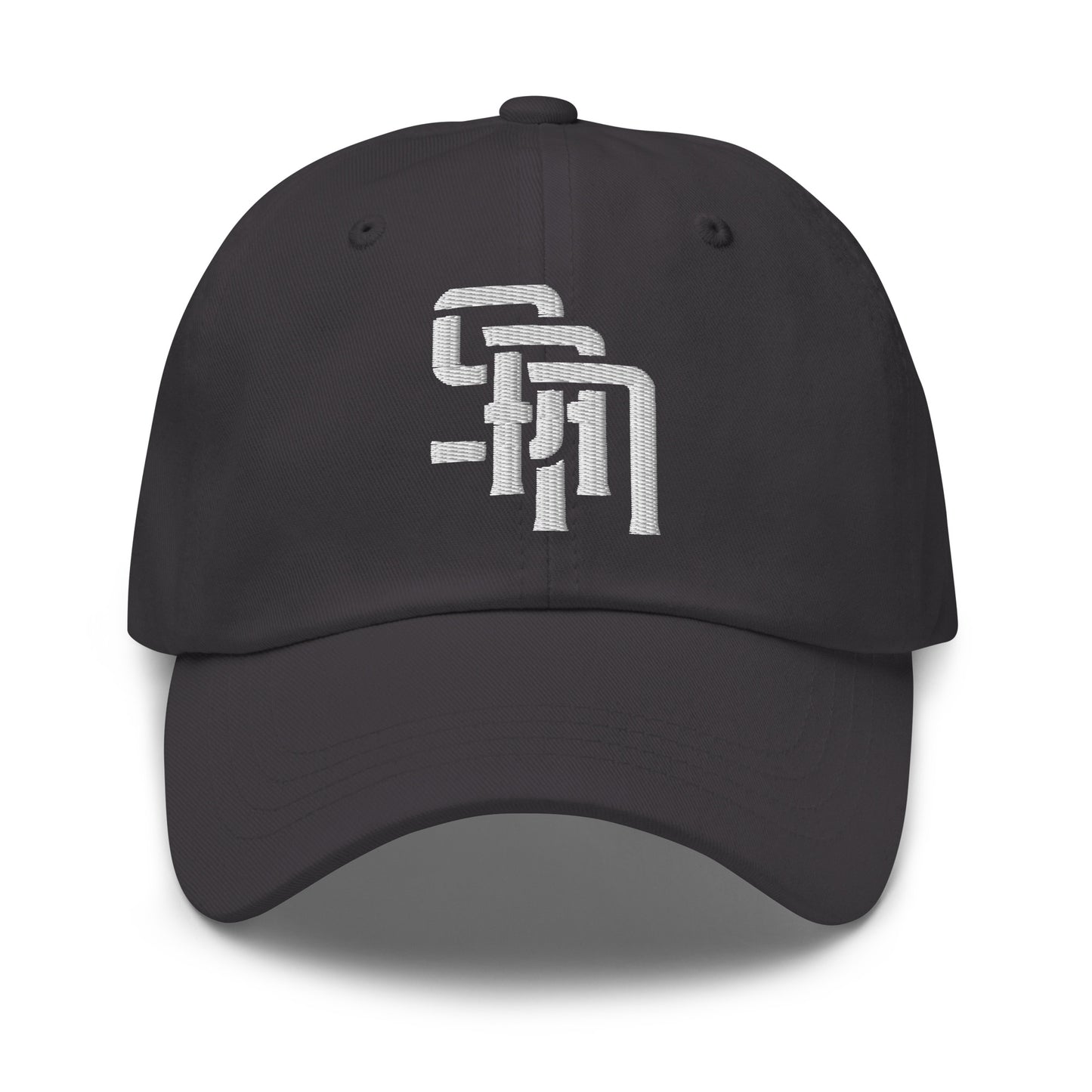 "SAN" Classic Dad Hat | Yupoong 6245CM | E Luna Brand ESSENTIAL Duocrest 2 White Thread Logos: Front & Left