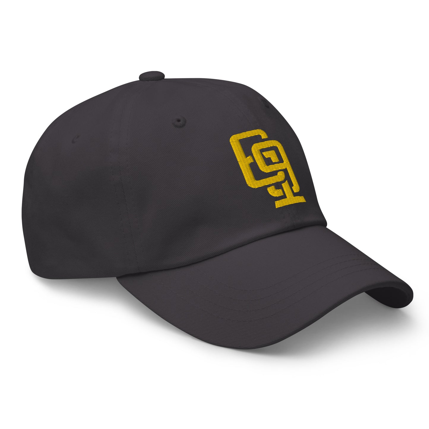 "619" Classic Dad Hat | Yupoong 6245CM | E Luna Brand ESSENTIAL Duocrest 2 Gold Thread Logos: Front & Left